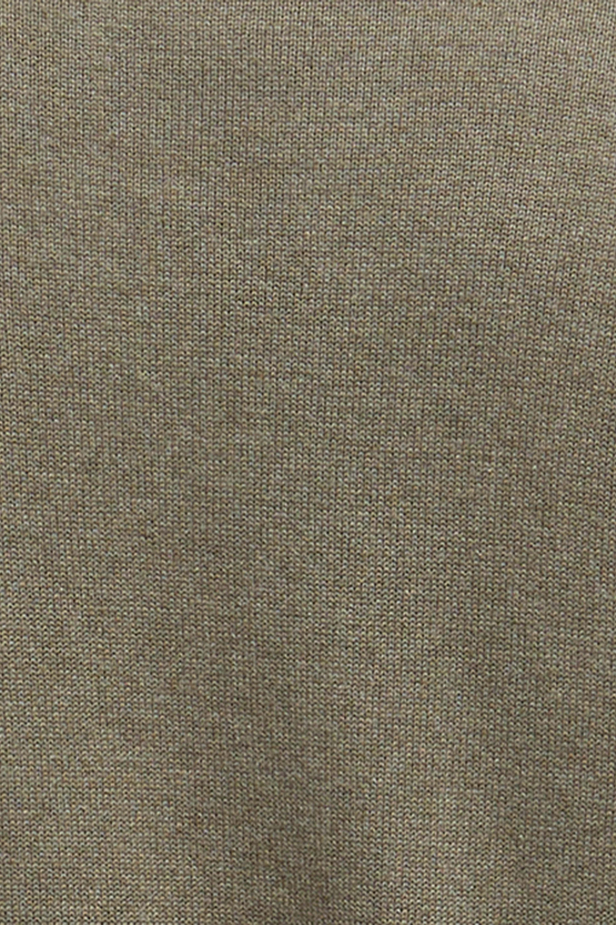 Cotton Half Zip Knitted Jumper - Smokey Olive - Image 6