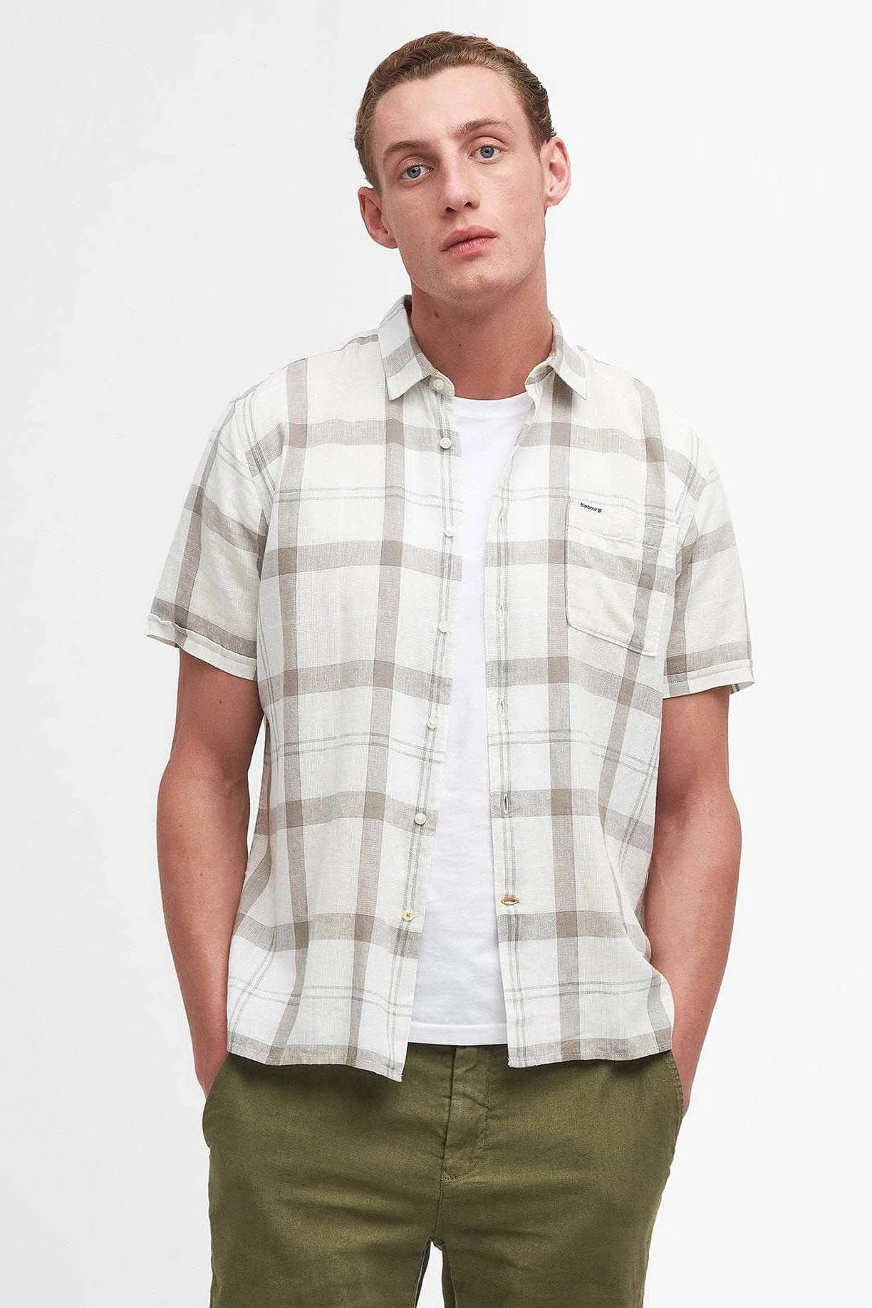Croft Regular Fit Short Sleeve Shirt - Saltmarsh Tartan - Image 2