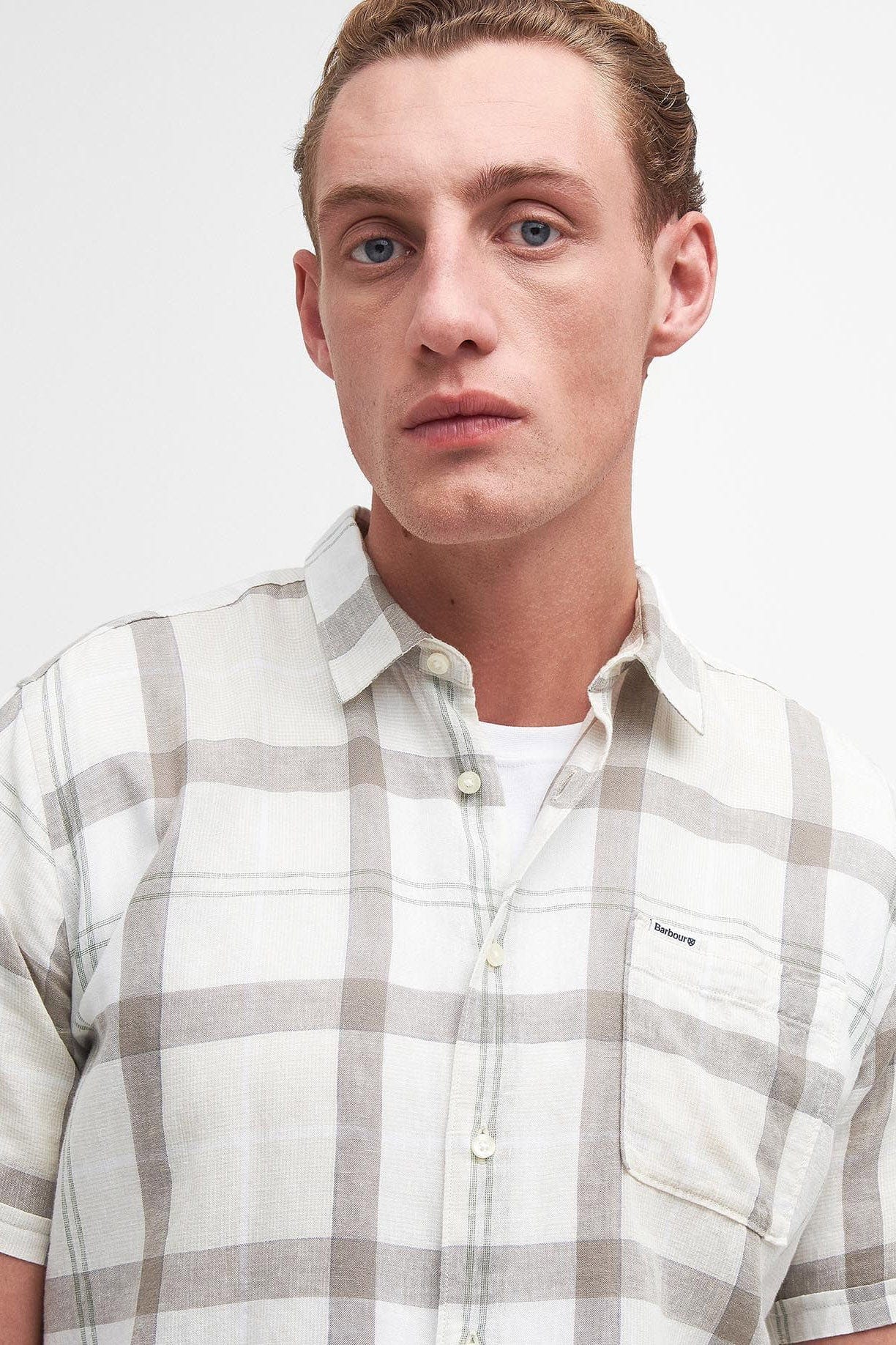 Croft Regular Fit Short Sleeve Shirt - Saltmarsh Tartan - Image 4