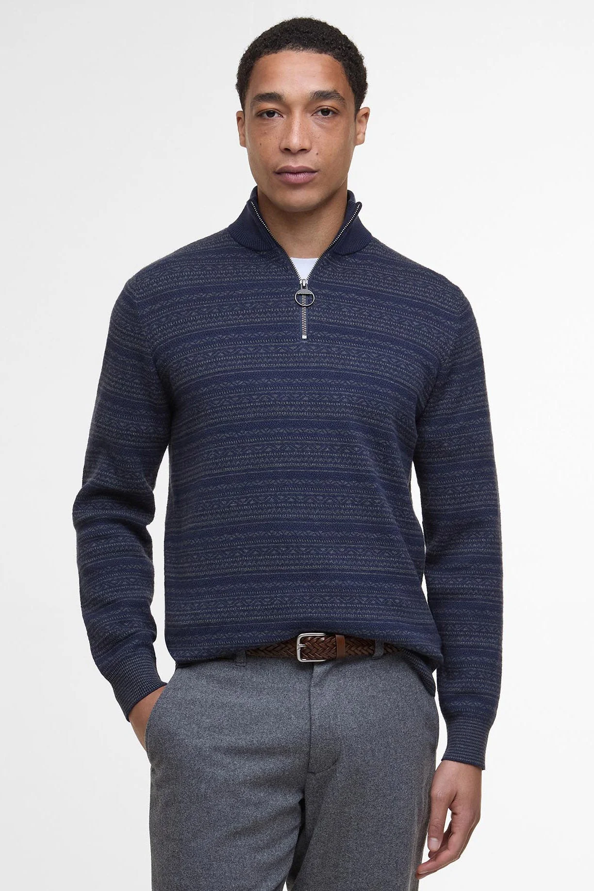 Dartfield Half-Zip Jumper - Navy - Image 2