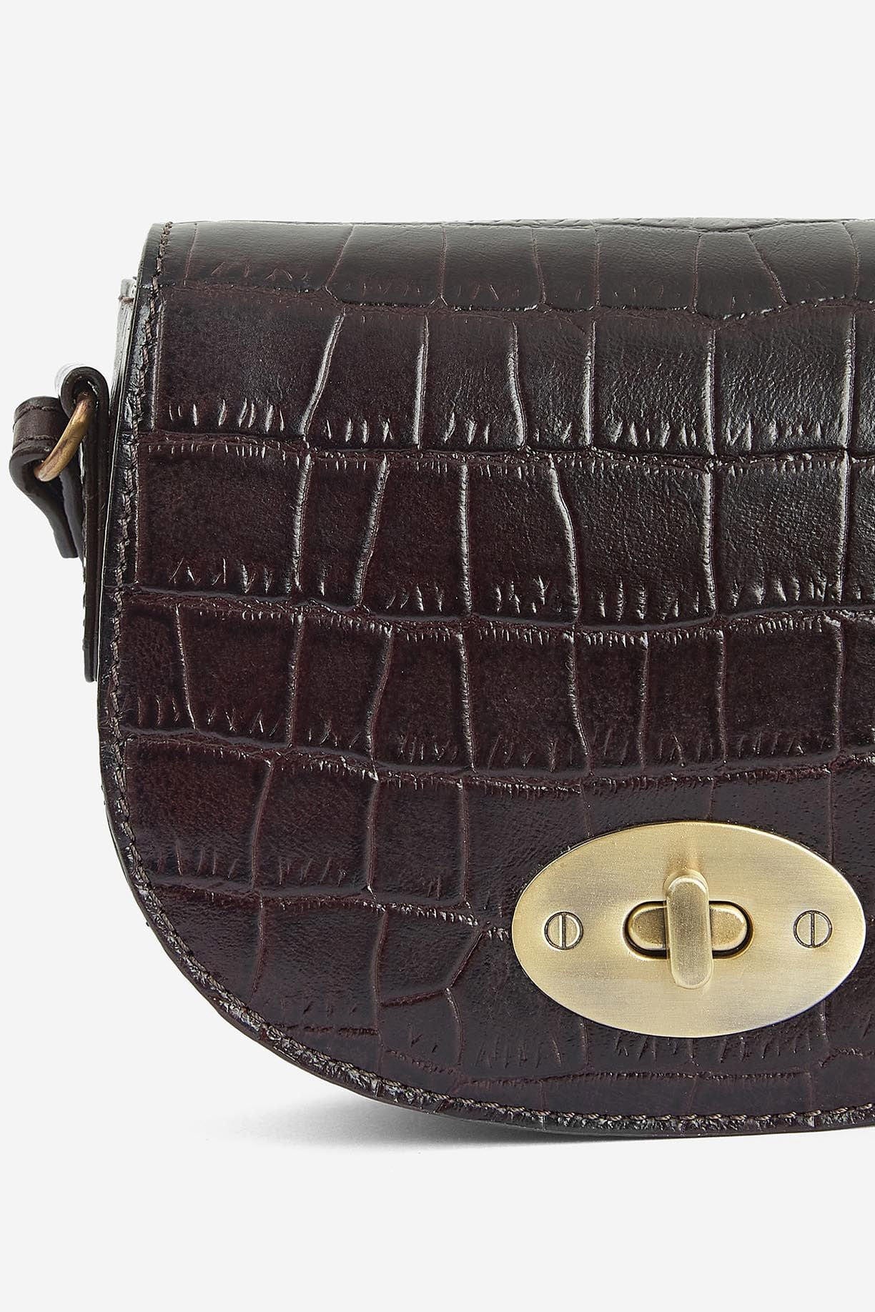 Eilein Leather Saddle Bag - Black Cherry - Image 4