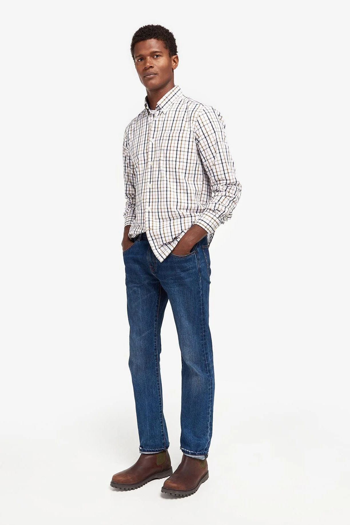 Eldon Tailored Fit Shirt - Stone - Image 3