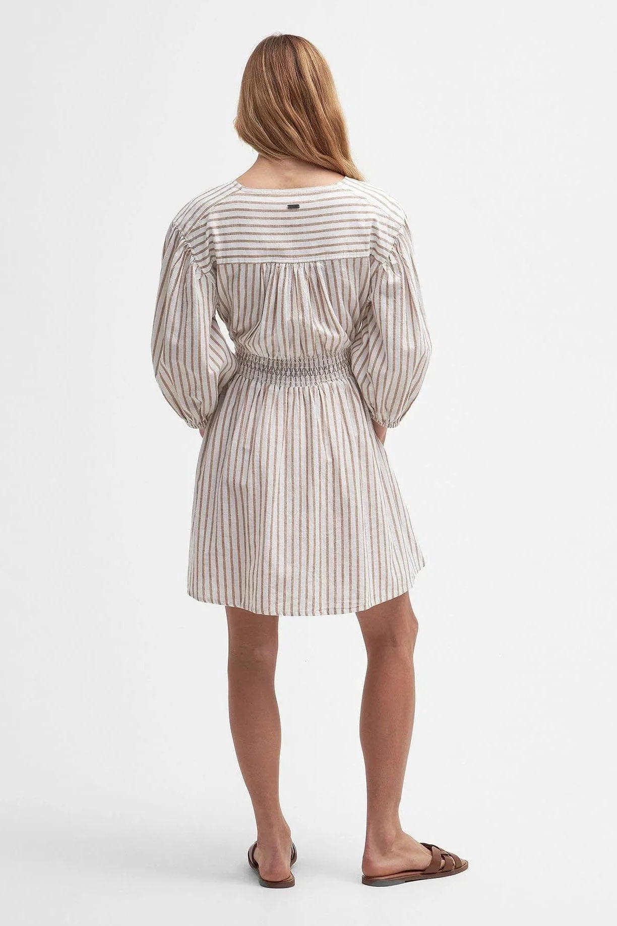 Ella Striped Mini Dress - White/Tasmin - Image 4
