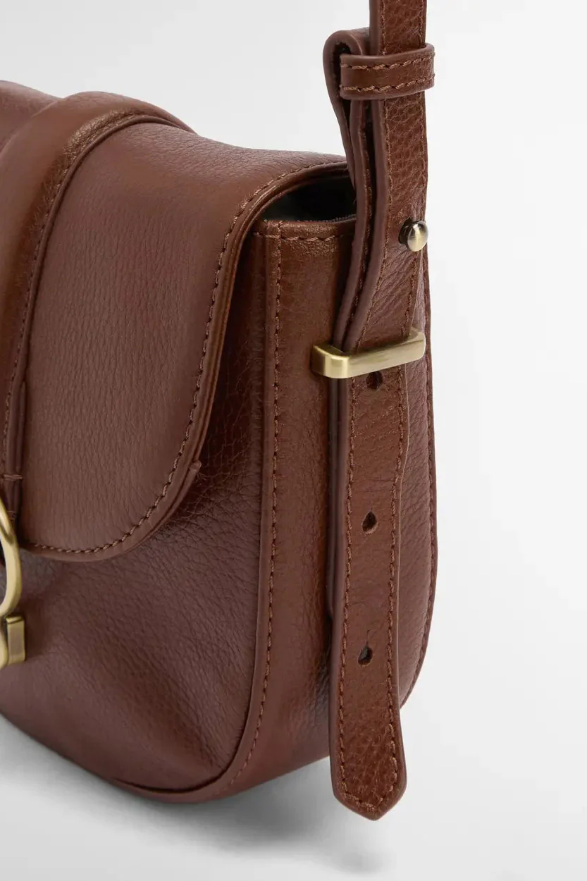 Elm Leather Crossbody Bag - Brown - Image 4