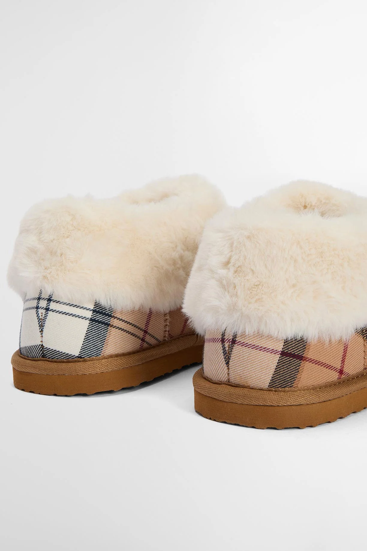 Eloise Tartan Slipper Boots - Hessian Tartan - Image 3