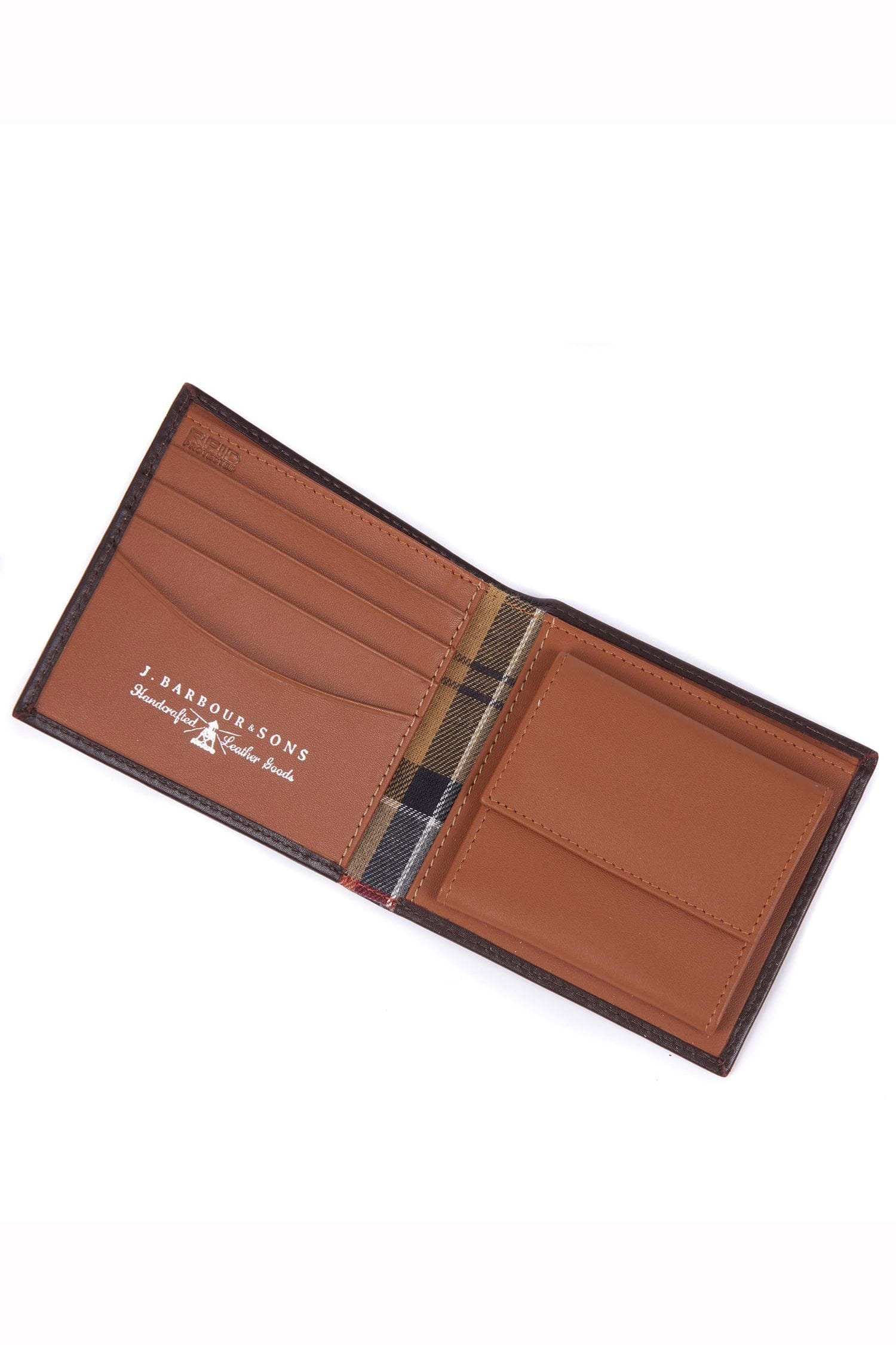 Elvington Leather Billfold Coin Wallet - Brown/Tan - Image 3