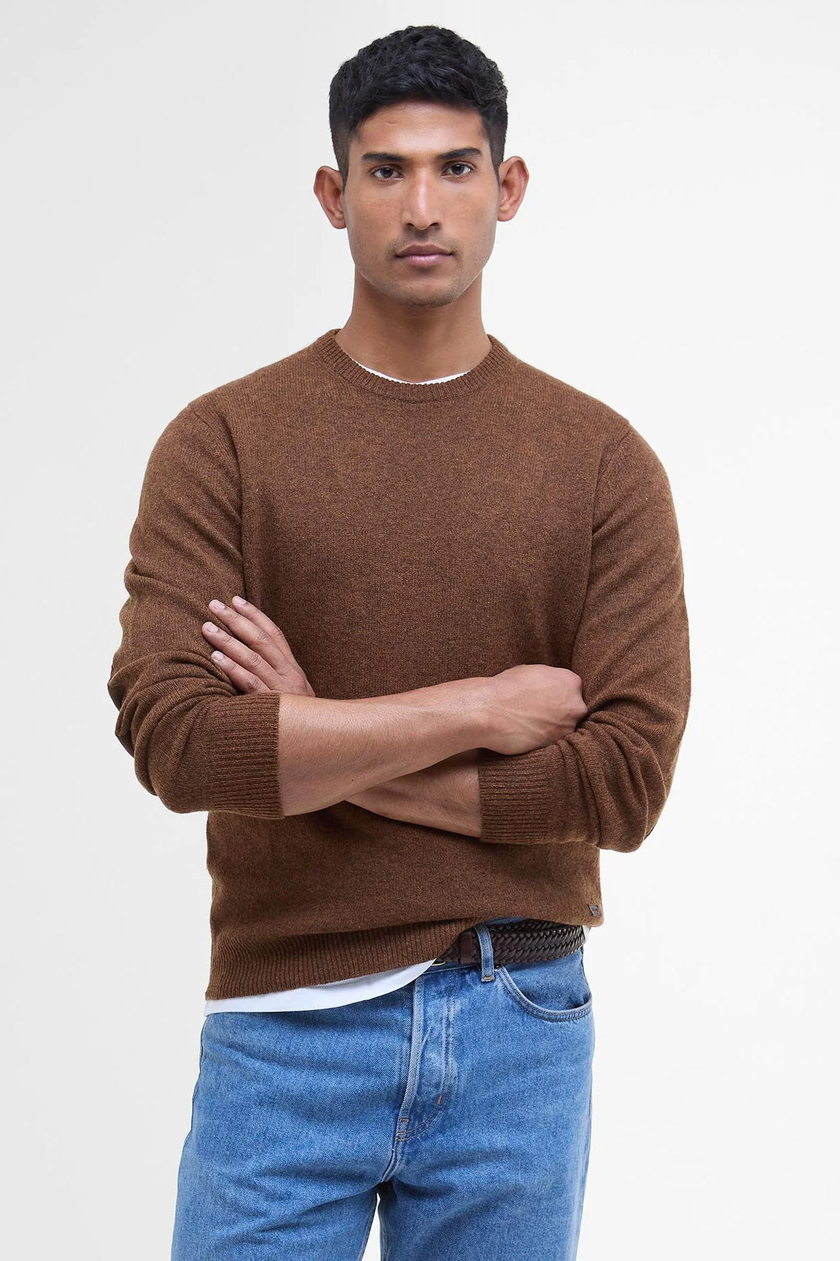 Essential Patch Crew-Neck Jumper - Bracken - Image 2