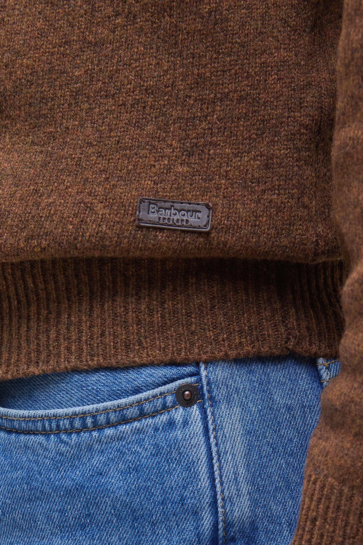 Essential Patch Crew-Neck Jumper - Bracken - Image 5