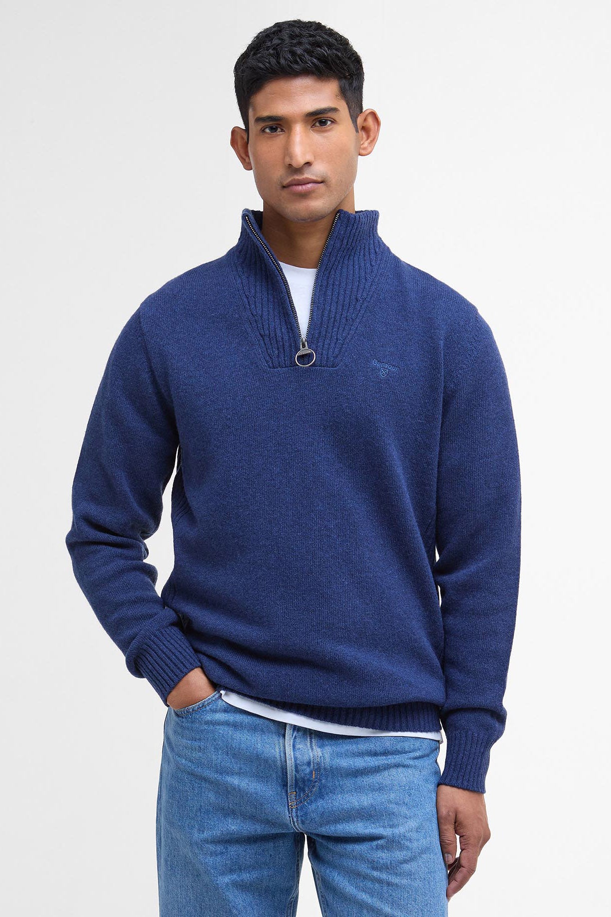 Essential Half-Zip Jumper - Atlantic Blue - Image 2