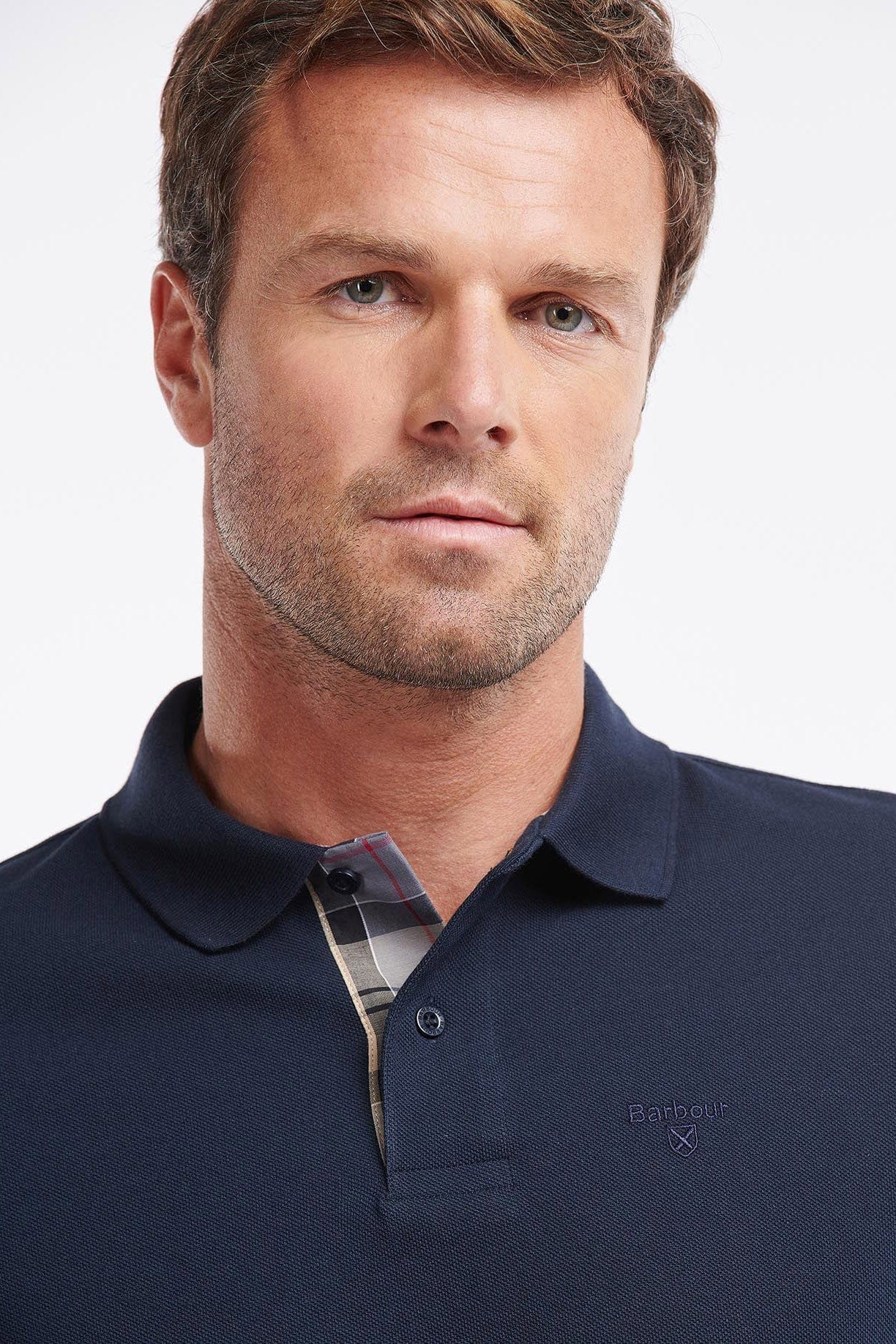 Essential Long Sleeve Sports Polo - Navy - Image 4