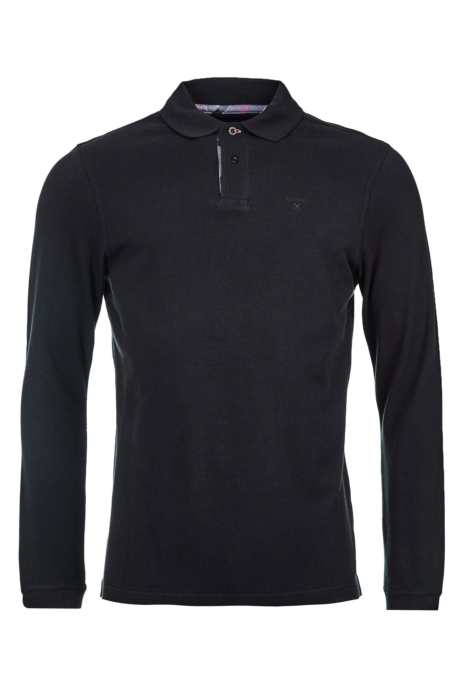 Essential Long Sleeve Sports Polo Shirt - Black