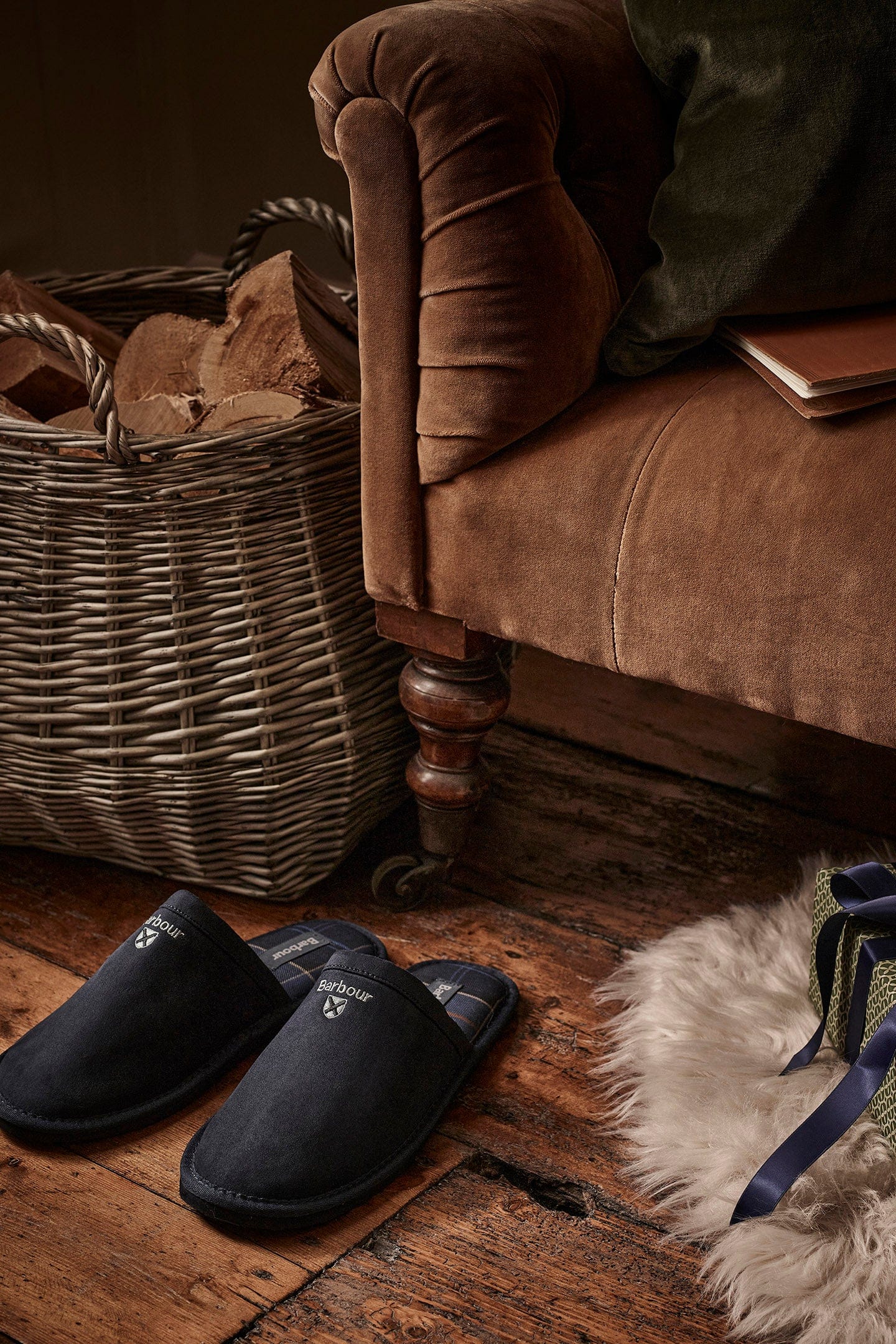 Everitt Mule Slippers - Navy - Image 2