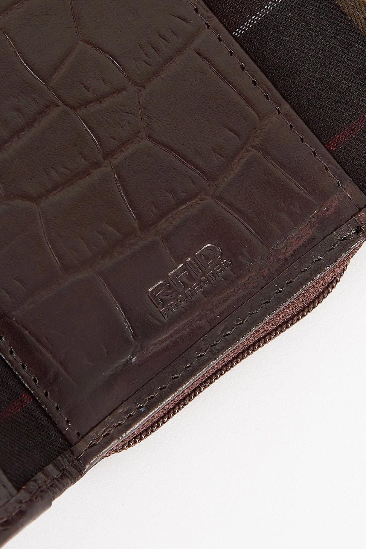 Faux Croc Leather French Purse - Black Cherry - Image 6