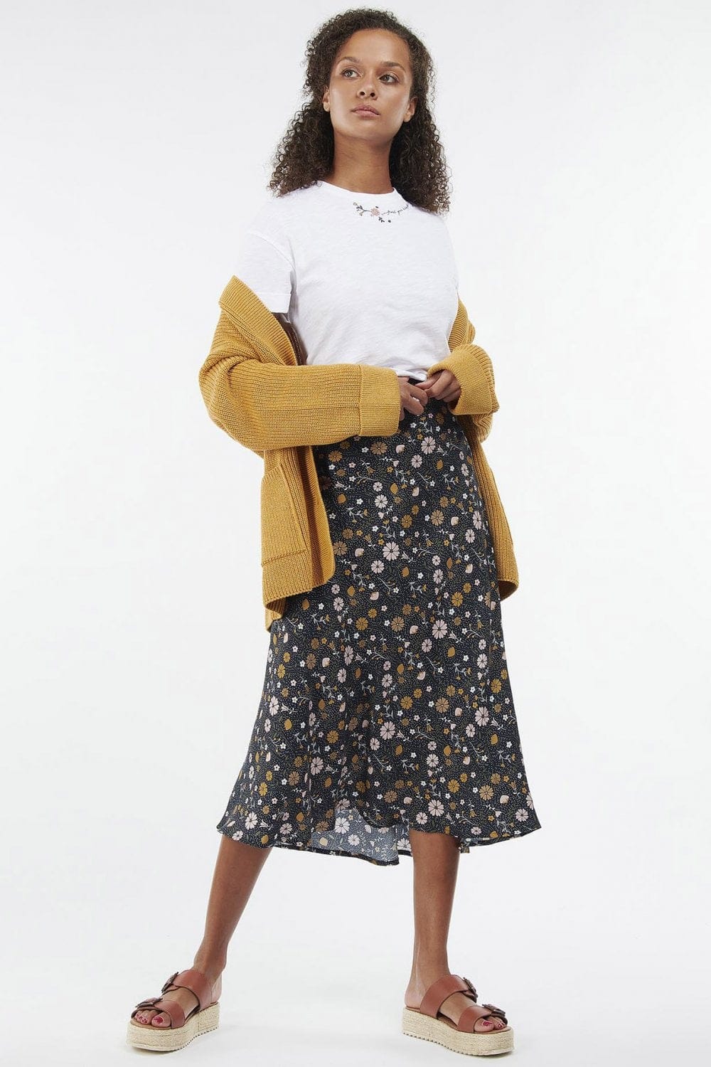 Ferryside Knitted Cardigan - Mustard - Image 3