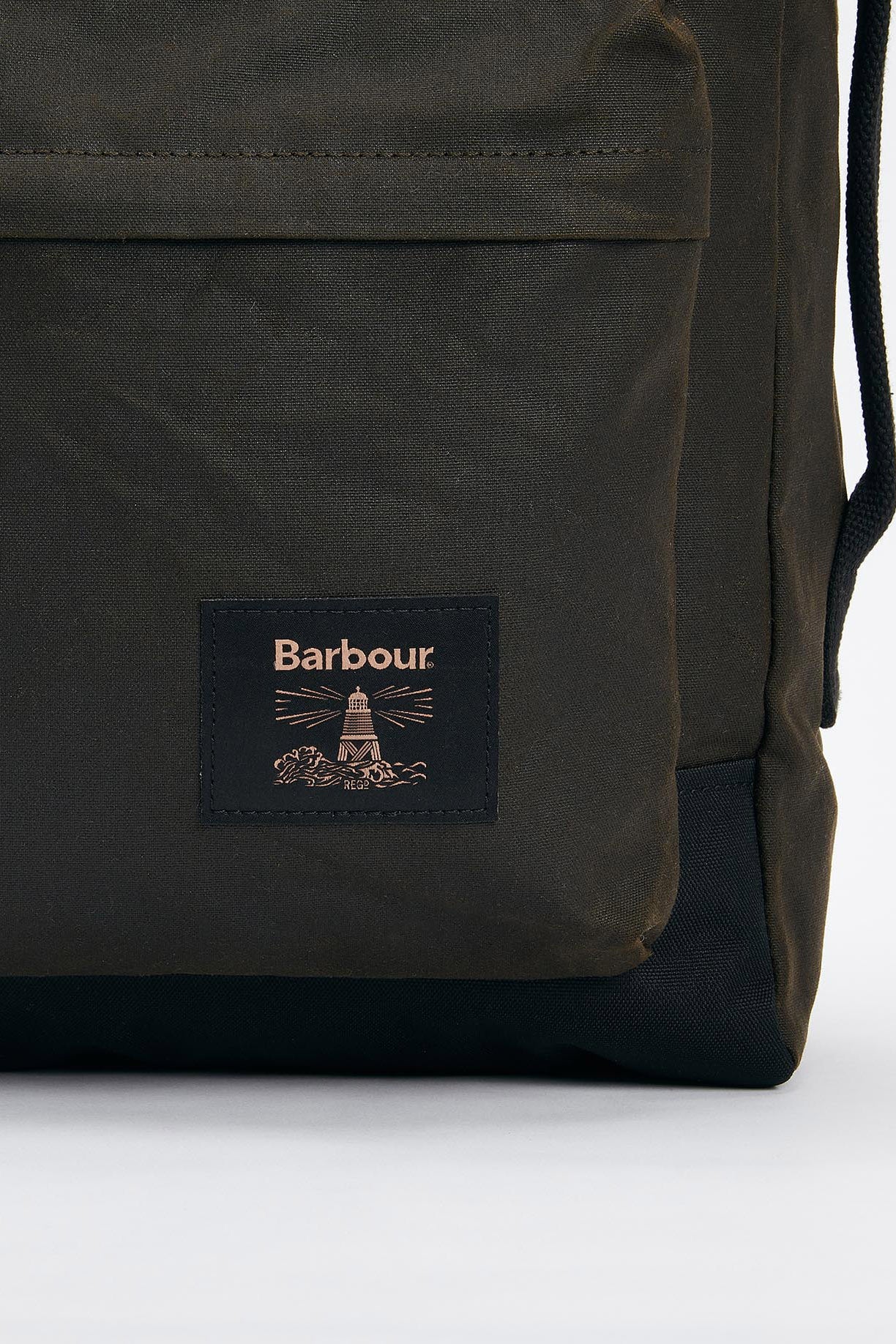 Field Waxed Backpack - Olive/Black - Image 3