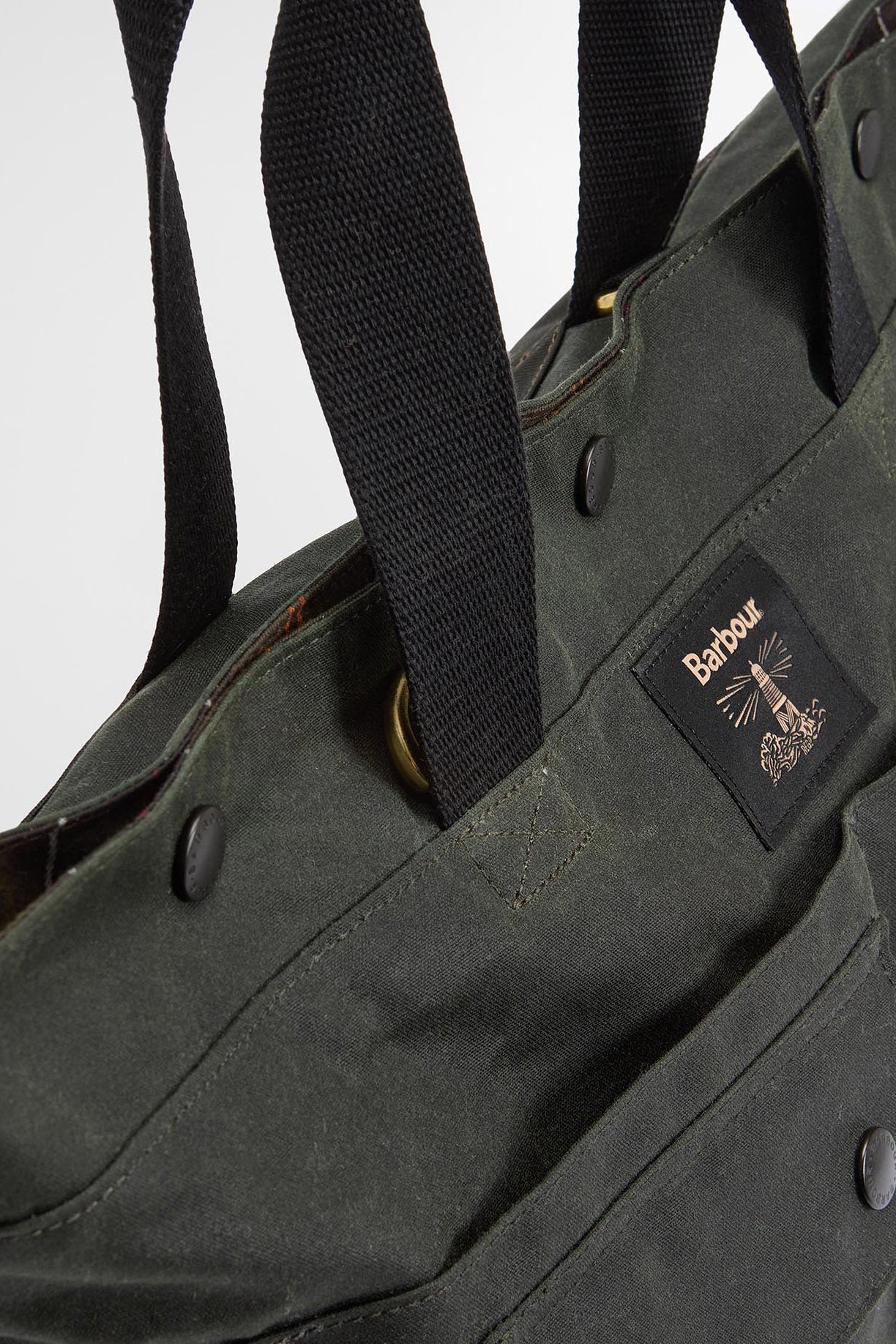 Field Waxed Tote Bag - Sage/Classic - Image 6