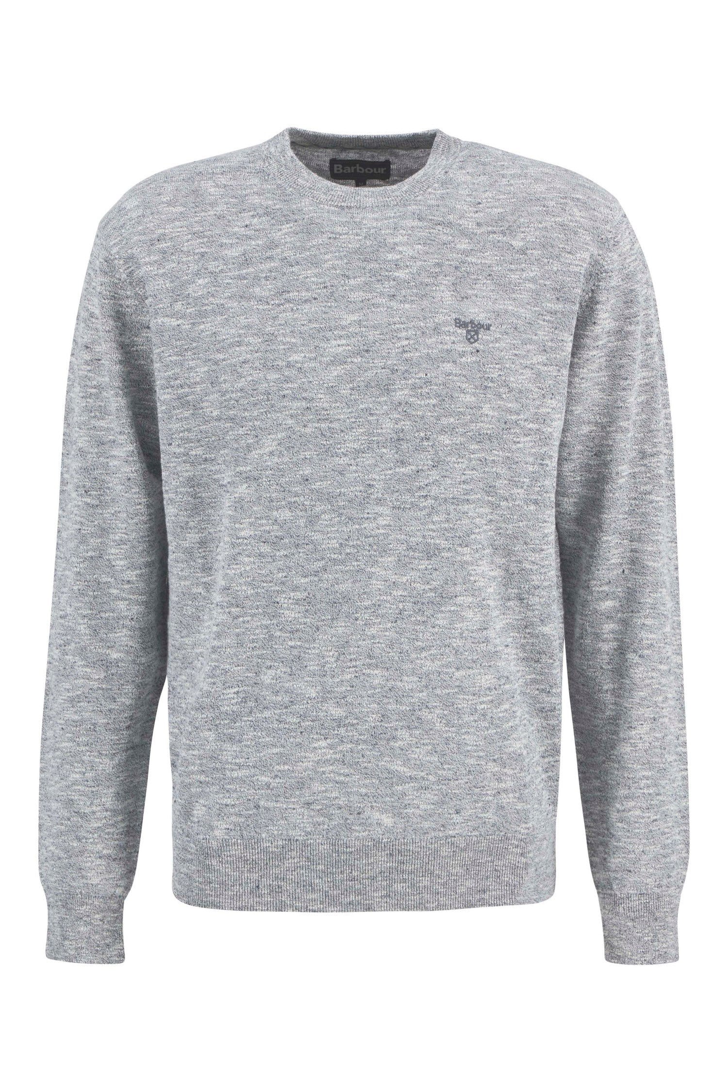 Flaxby Linen Blend Crew Neck Jumper - Navy