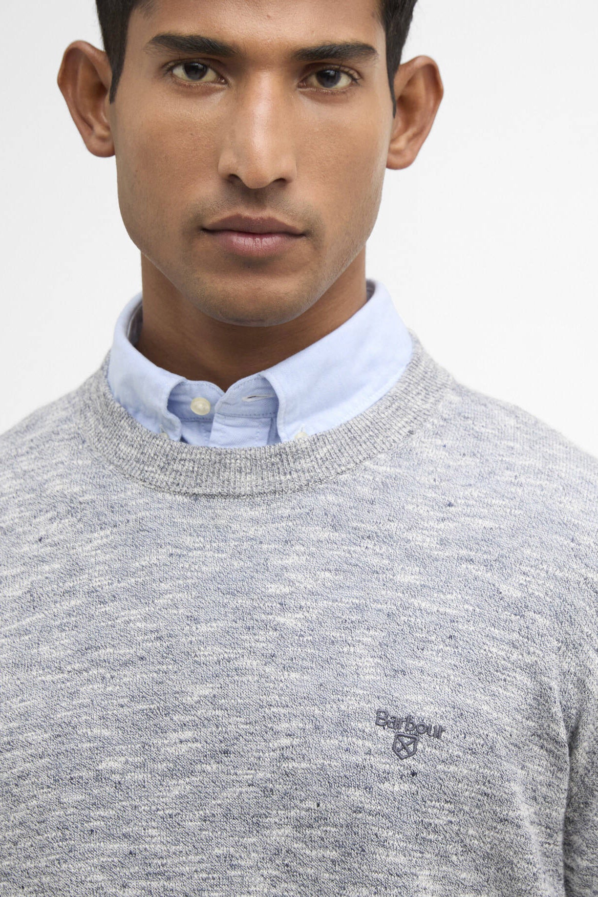 Flaxby Linen Blend Crew Neck Jumper - Navy - Image 4