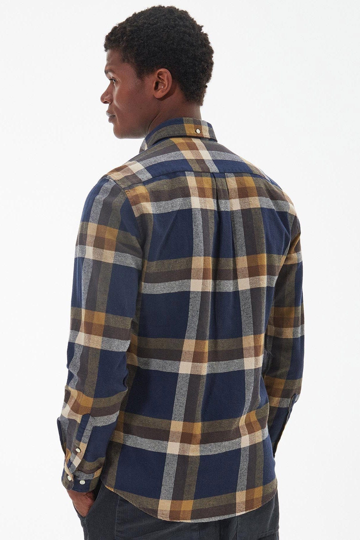 Folley Tailored Checked Shirt - Navy - Image 3