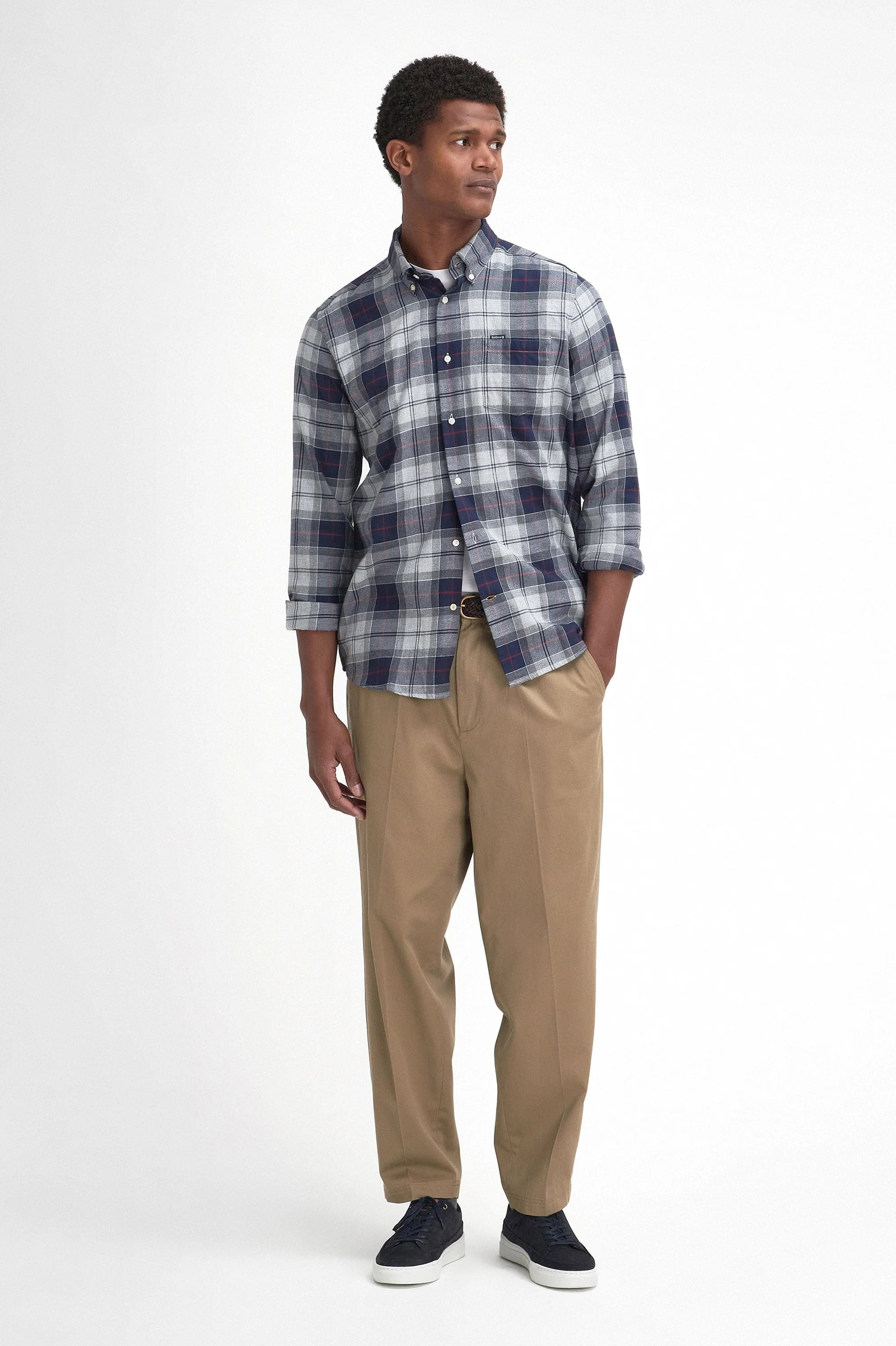 Fortrose Tailored Tartan Shirt - Blue Granite - Image 2