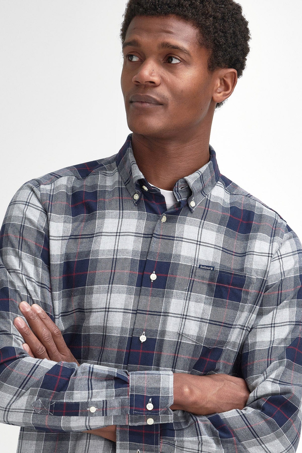 Fortrose Tailored Tartan Shirt - Blue Granite - Image 4