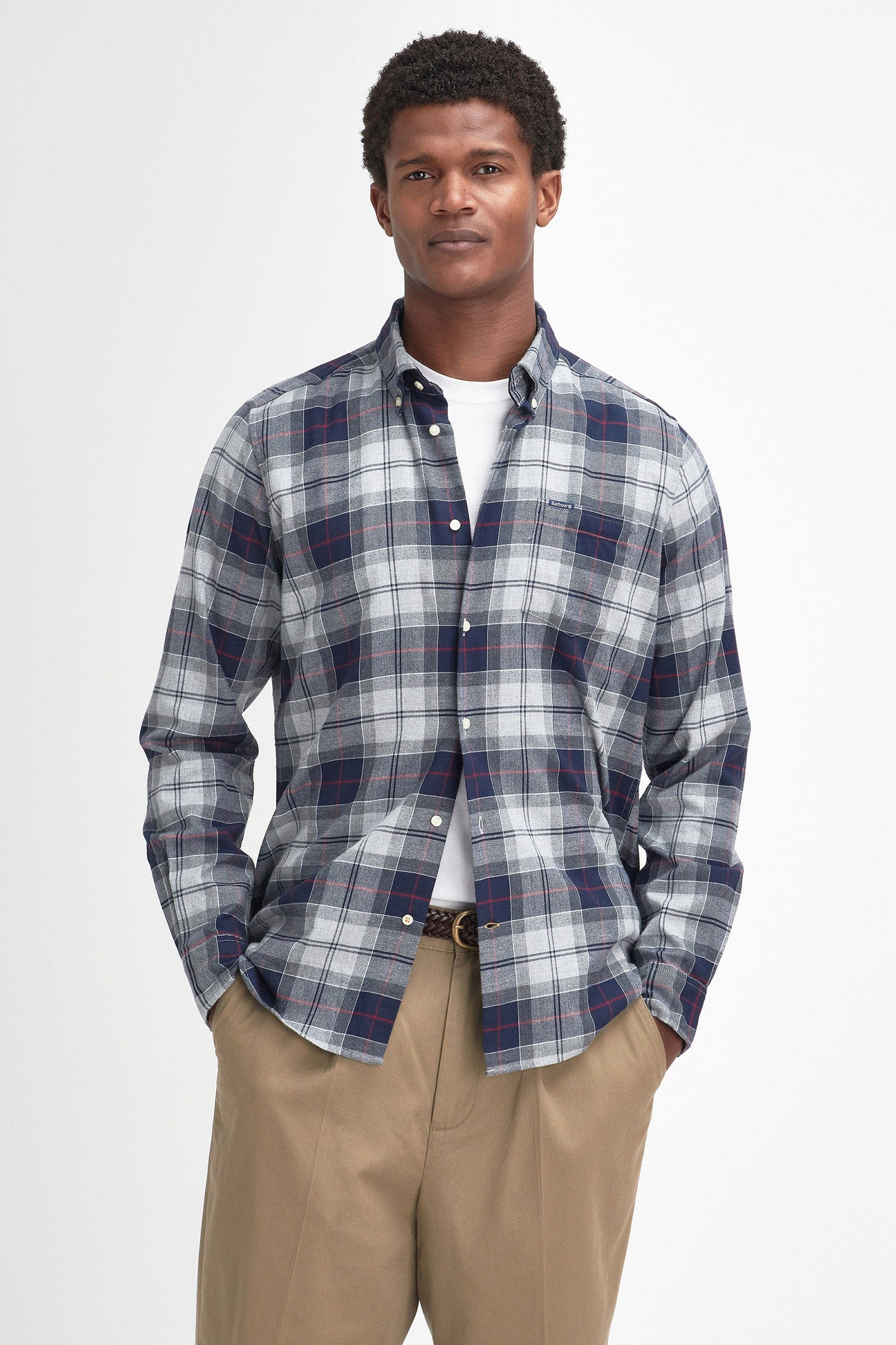 Fortrose Tailored Tartan Shirt - Blue Granite - Image 6