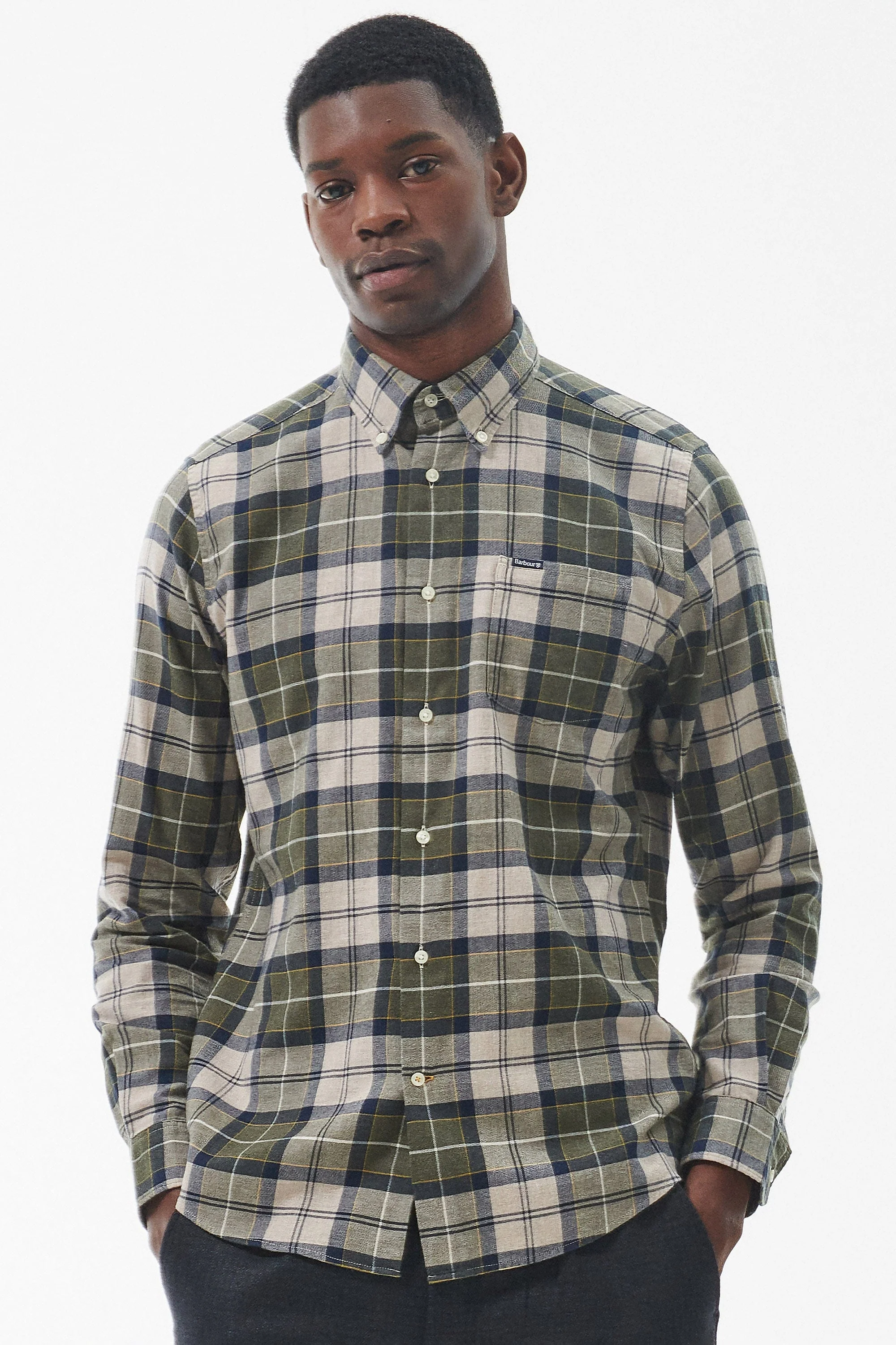 Fortrose Tailored Tartan Shirt - Forest Mist - Image 2