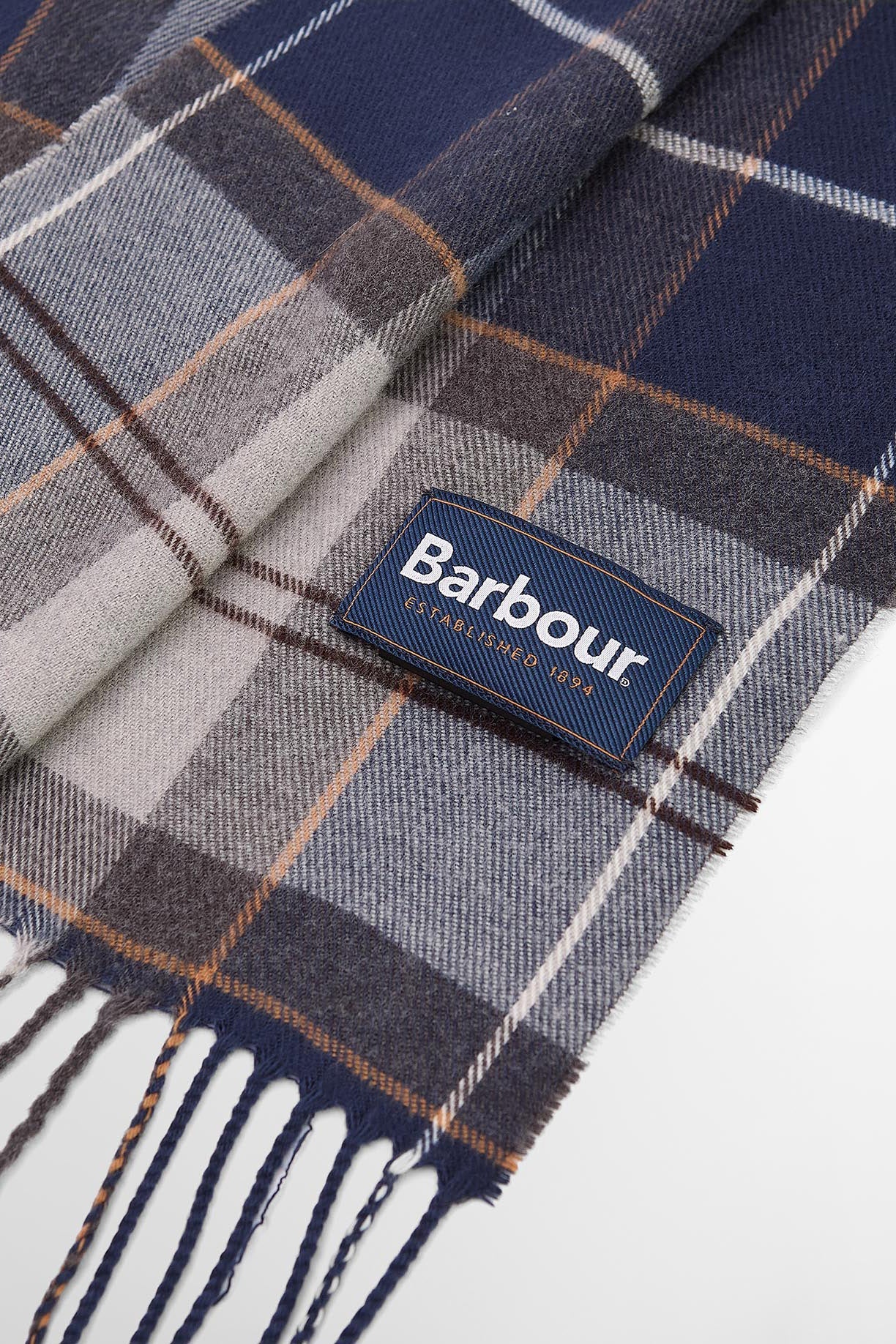 Gallingdale Tartan Scarf - Grey Midnight Tartan - Image 3