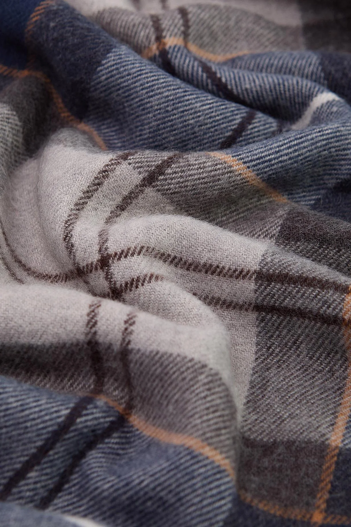 Gallingdale Tartan Scarf - Grey Midnight Tartan - Image 4
