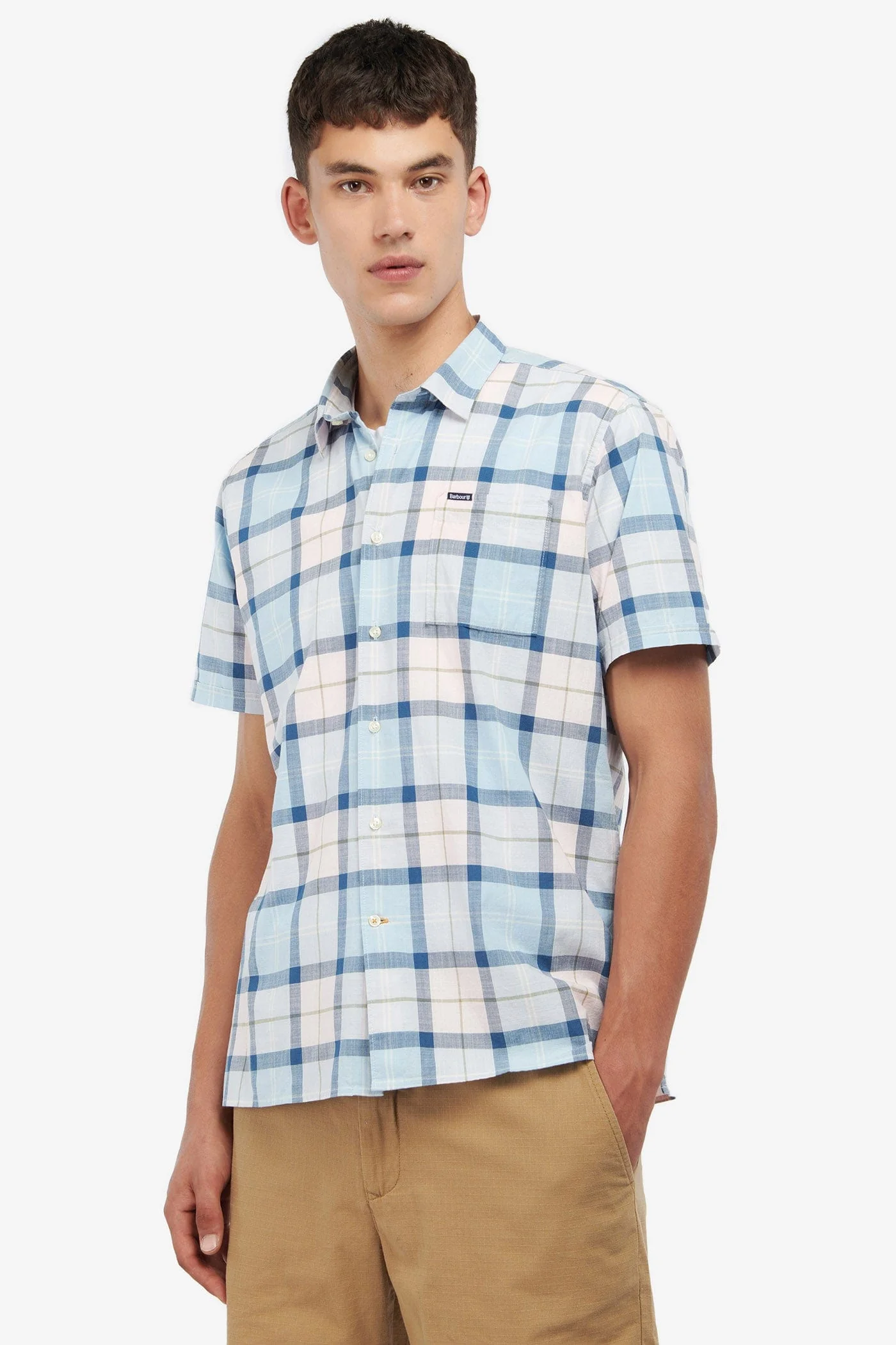 Gordon Short Sleeve Shirt - Pink Salt Tartan - Image 2