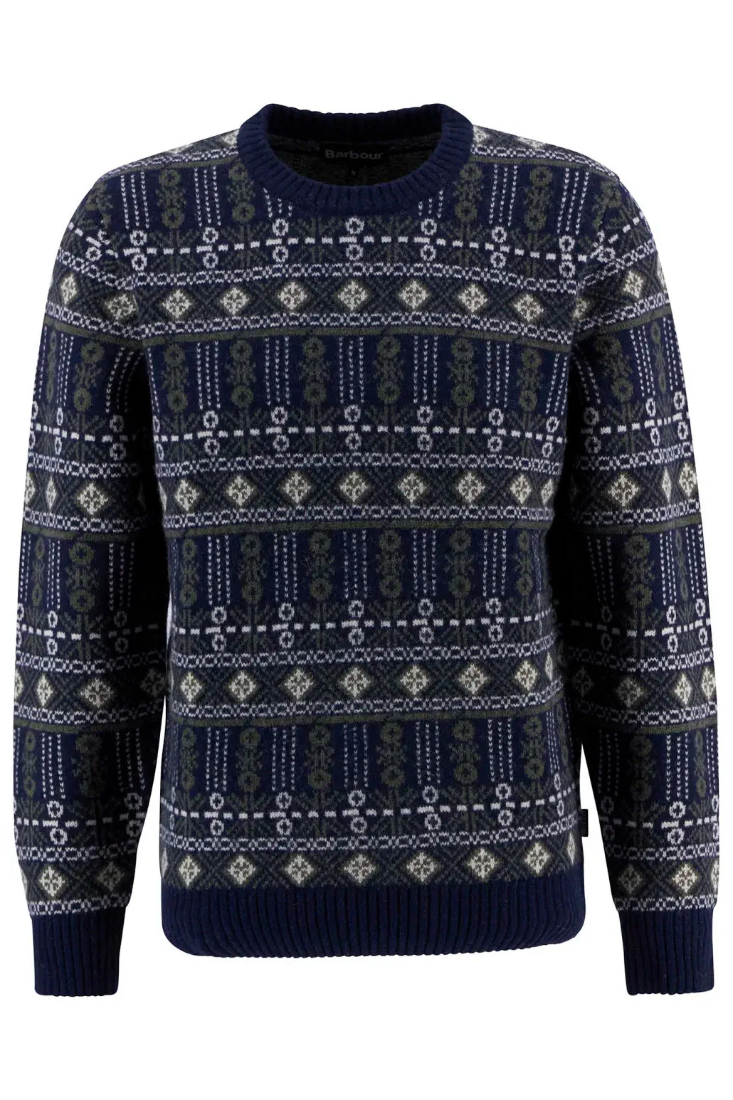 Grangetown Fair Isle Crew Neck Jumper - Inky Blue