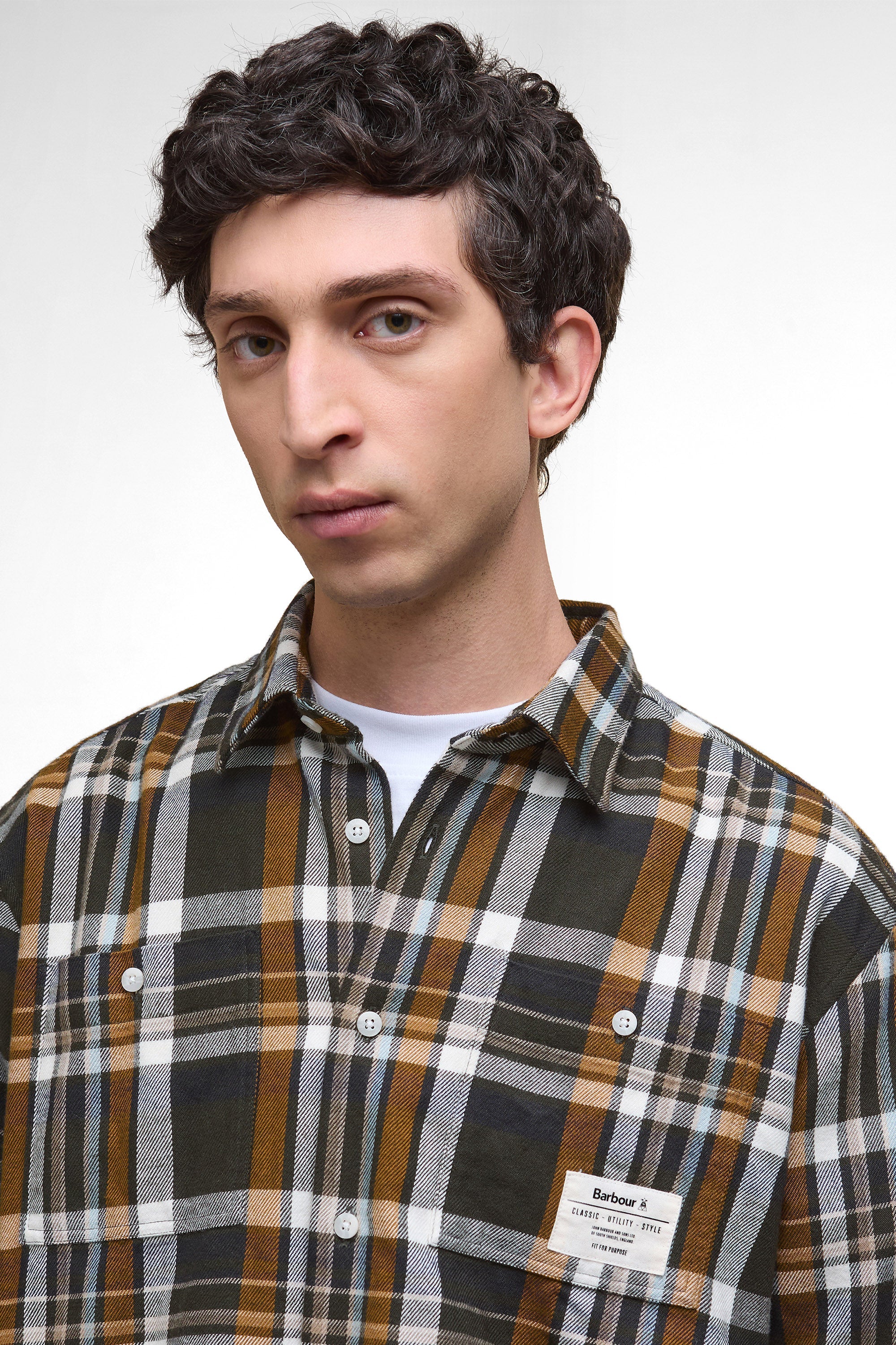 Hanley Check Relaxed Fit Shirt - Olive - Image 4