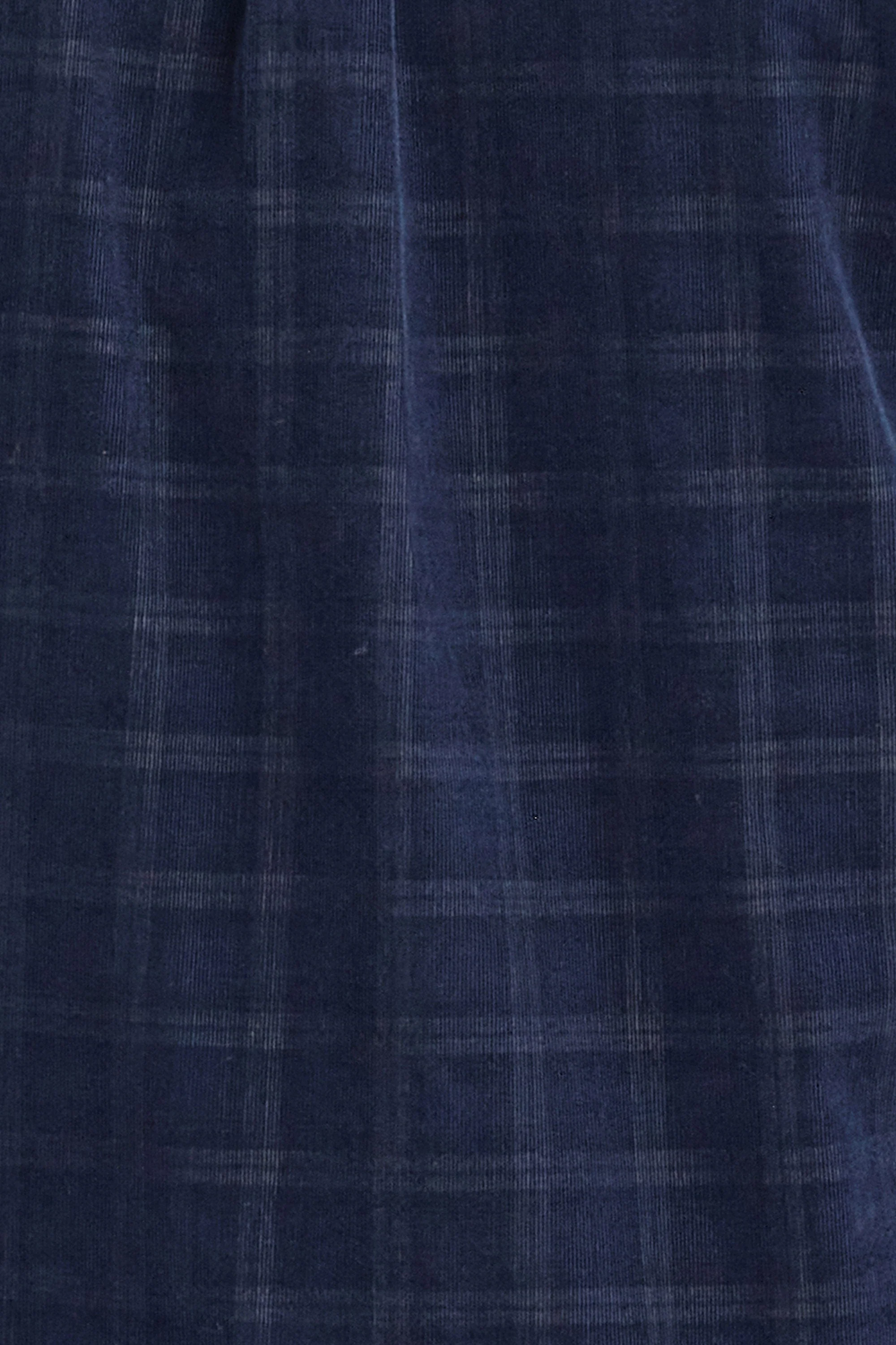 Harthill Tailored Checked Cord Shirt - Navy - Image 5