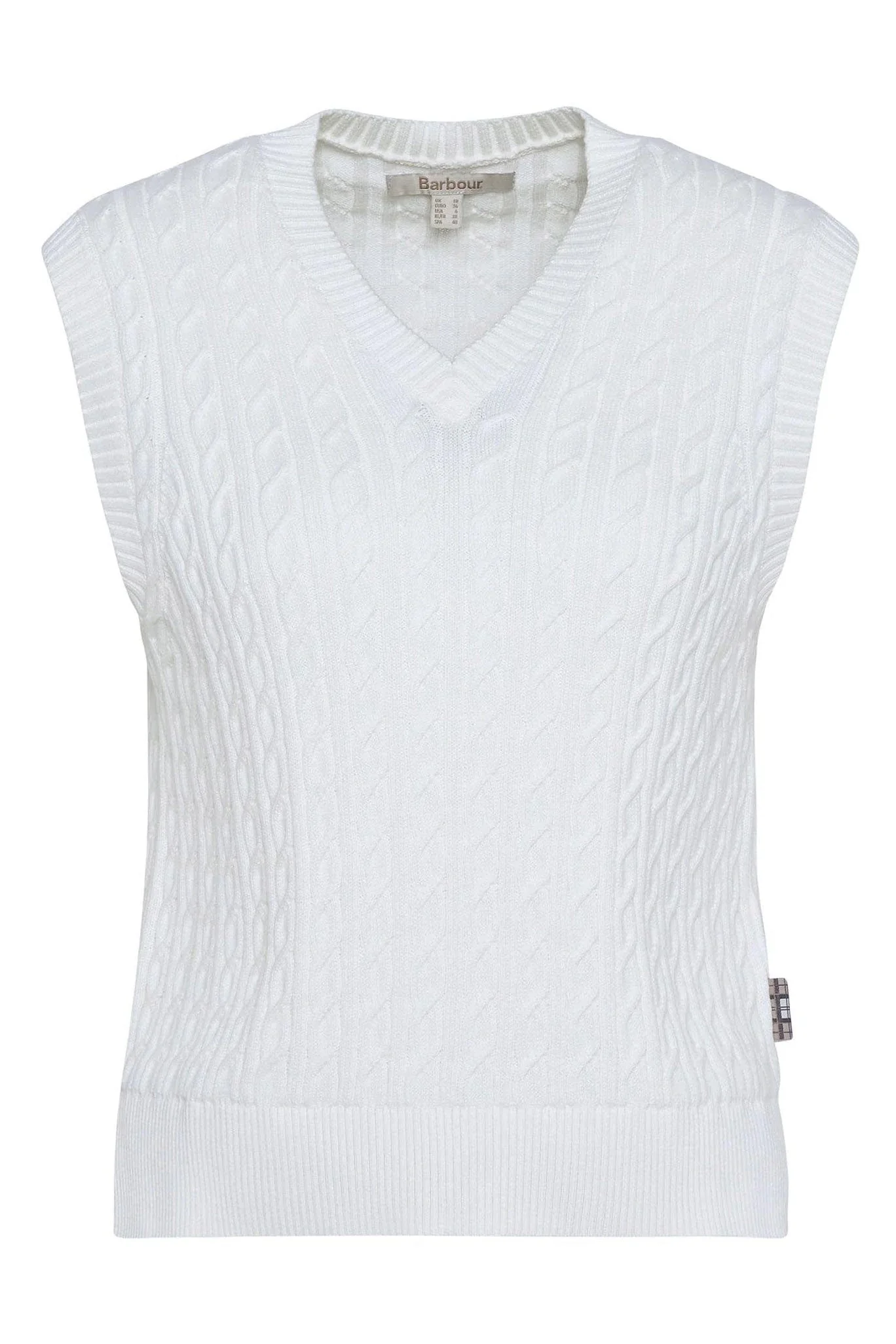 Hartland Knitted Sleeveless Jumper - Cloud