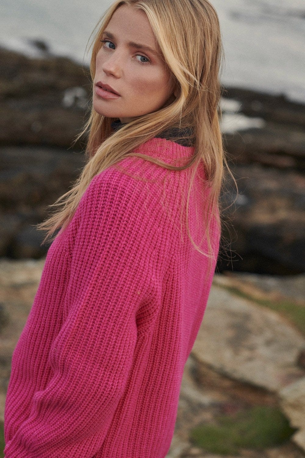Hartley Wool Knit - Fuchsia - Image 6