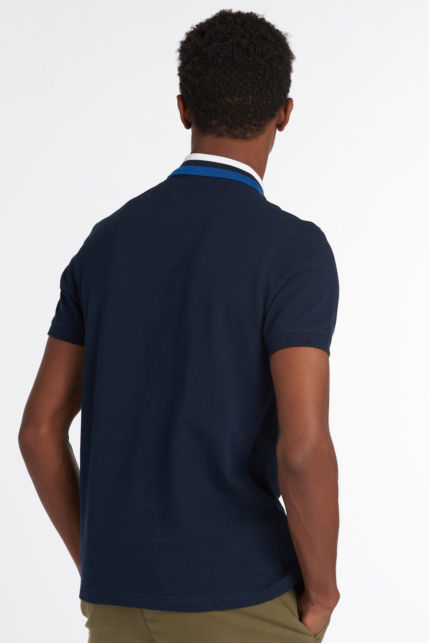 Hawkeswater Tipped Polo Shirt - Navy - Image 3