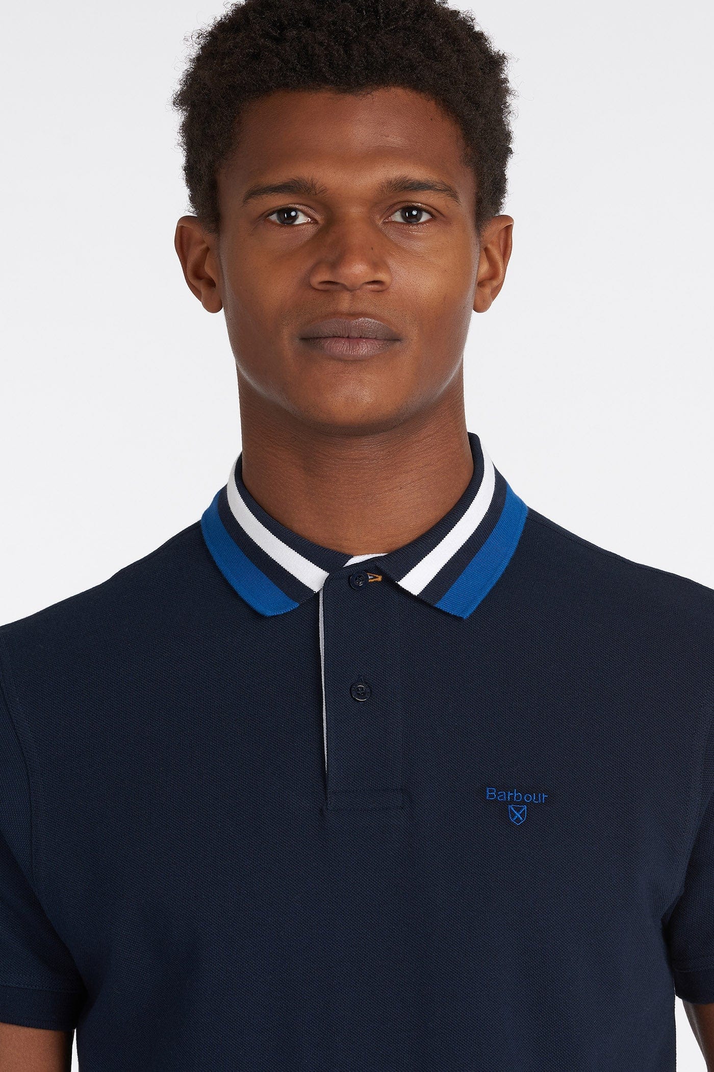 Hawkeswater Tipped Polo Shirt - Navy - Image 4