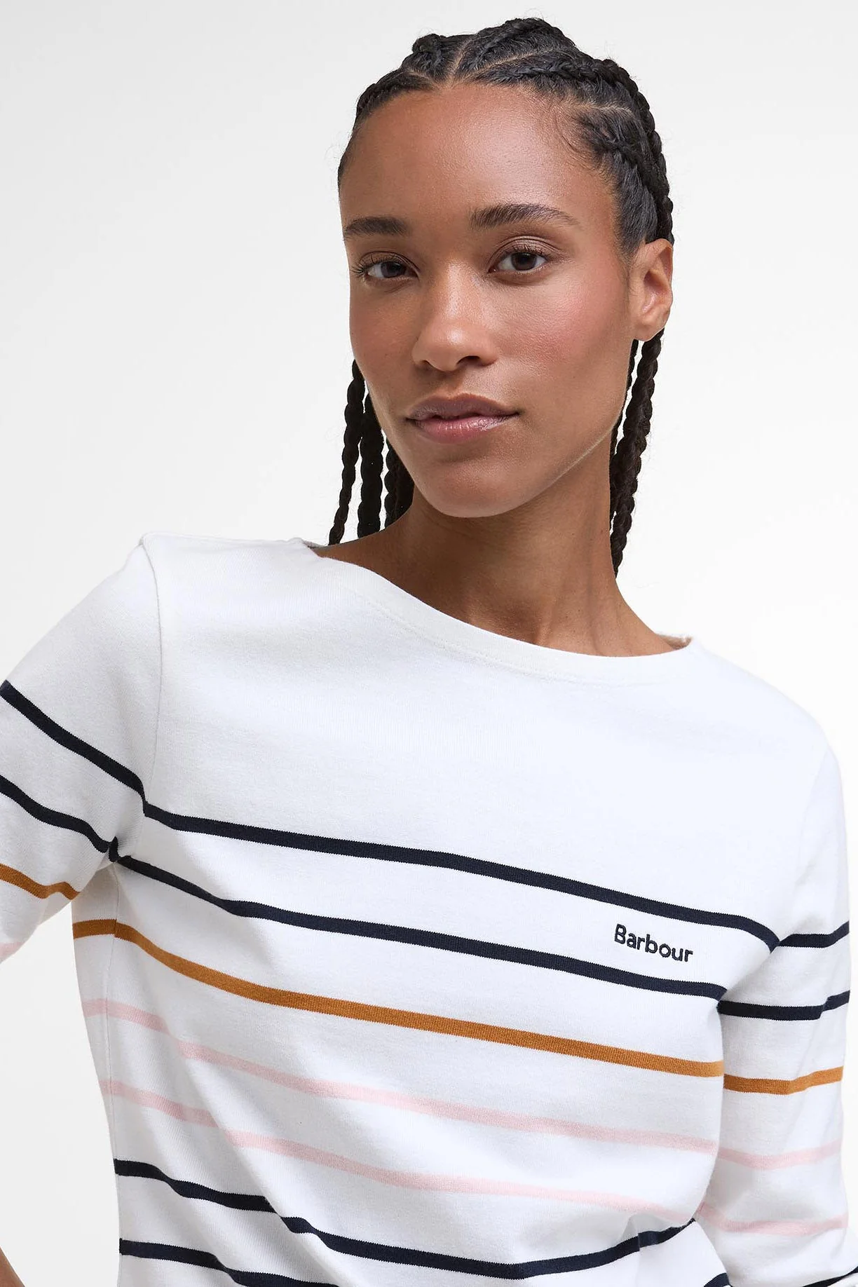 Hawkins Striped Long Sleeve T-Shirt - Cloud Stripe - Image 4