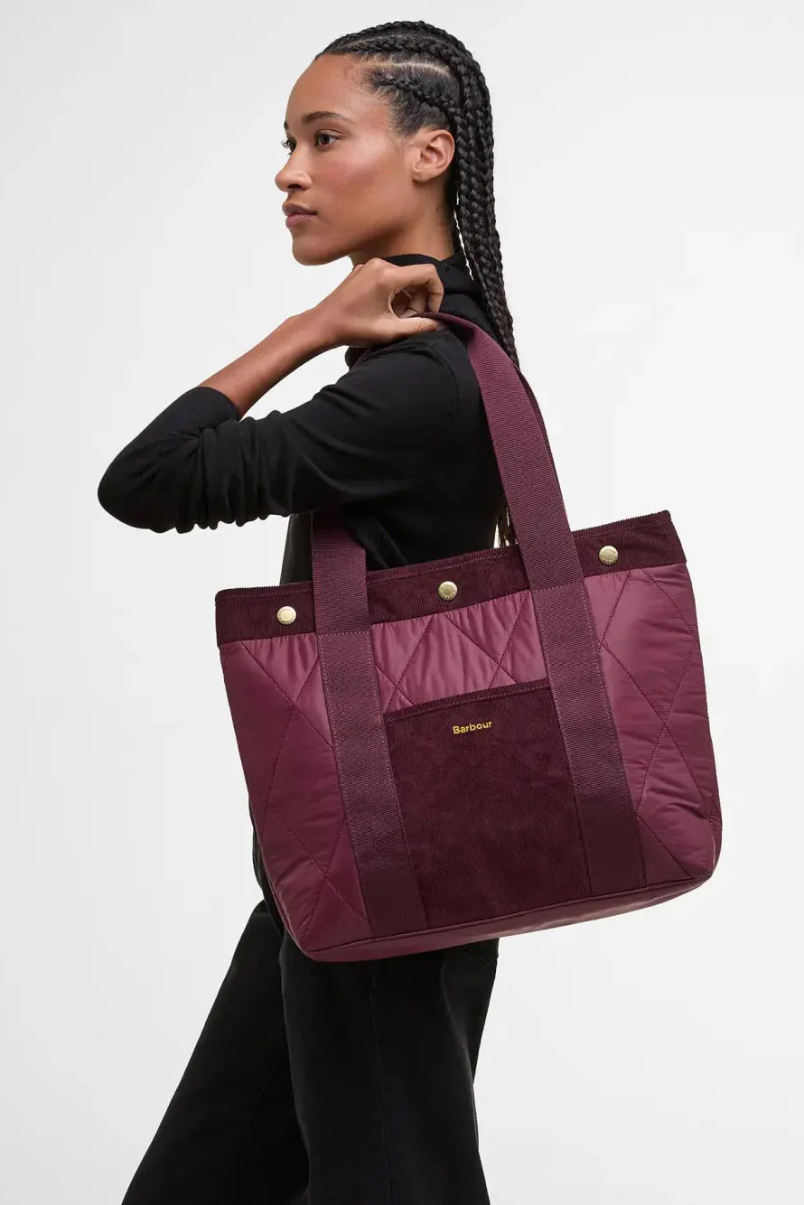 Healy Quilted Tote Bag - Merlot - Image 2