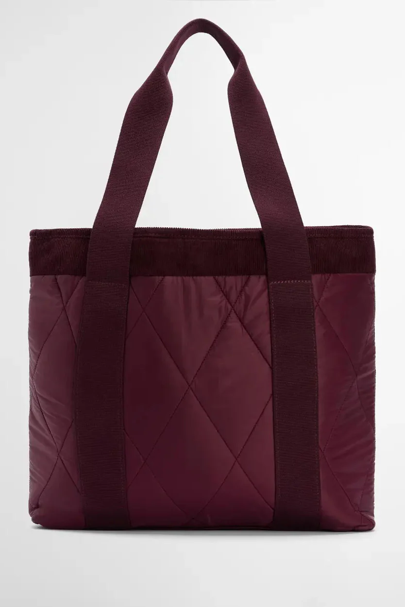 Healy Quilted Tote Bag - Merlot - Image 3