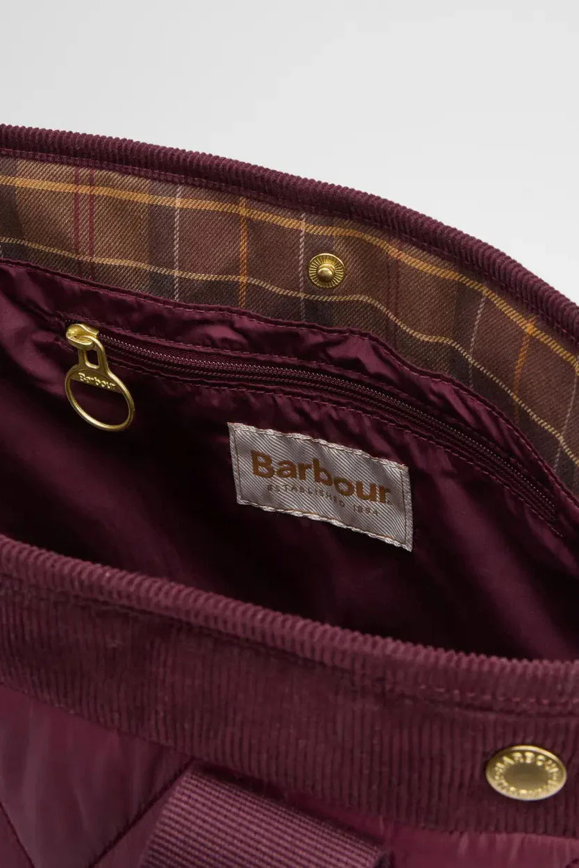 Healy Quilted Tote Bag - Merlot - Image 5