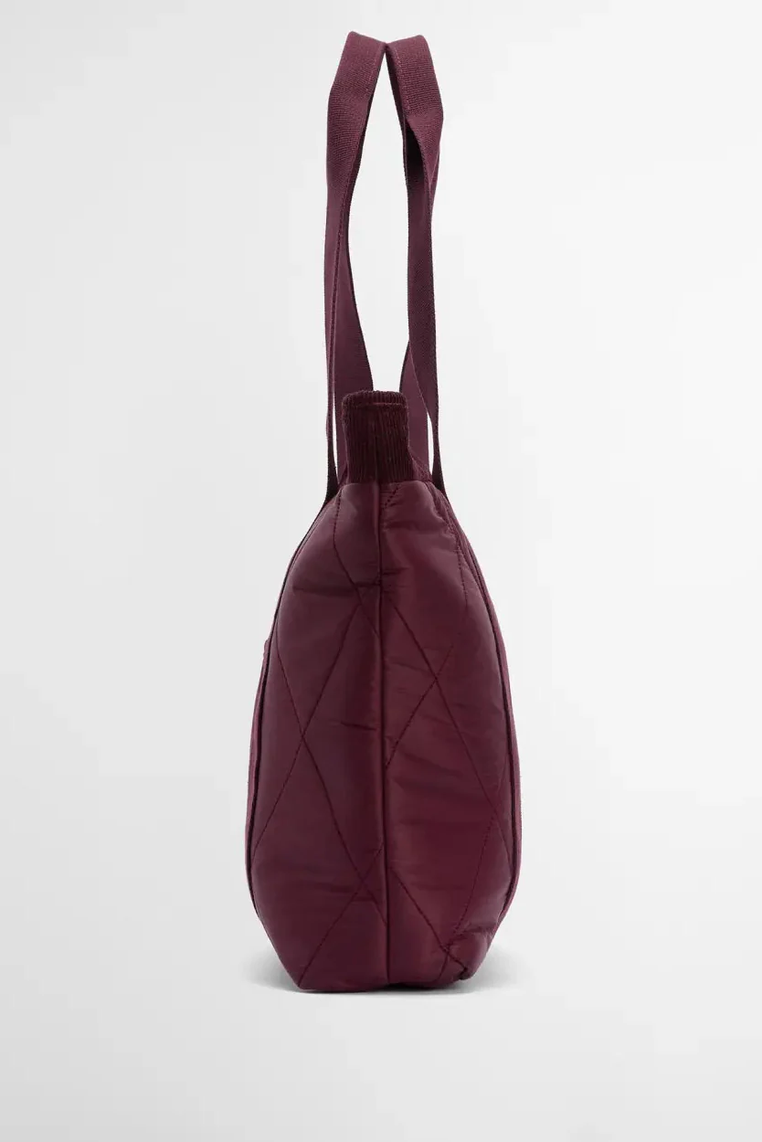 Healy Quilted Tote Bag - Merlot - Image 6