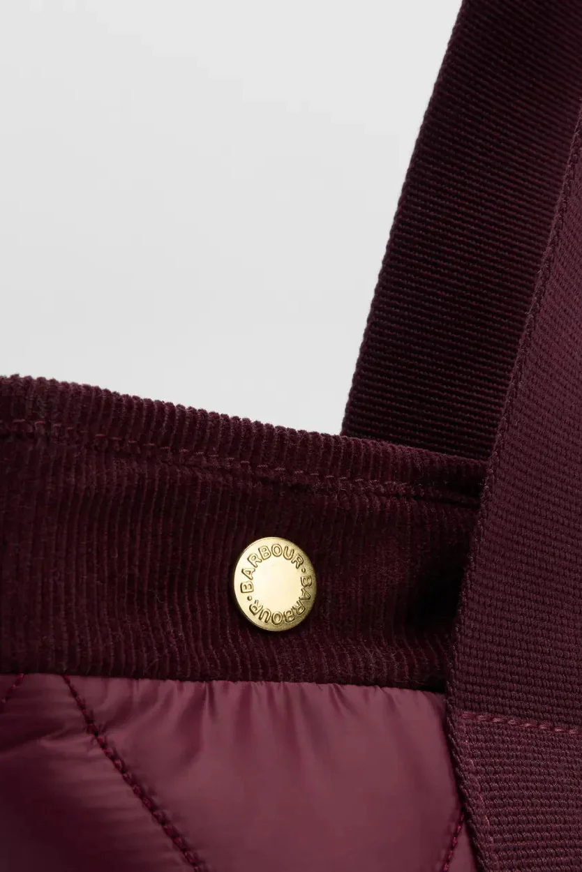 Healy Quilted Tote Bag - Merlot - Image 7