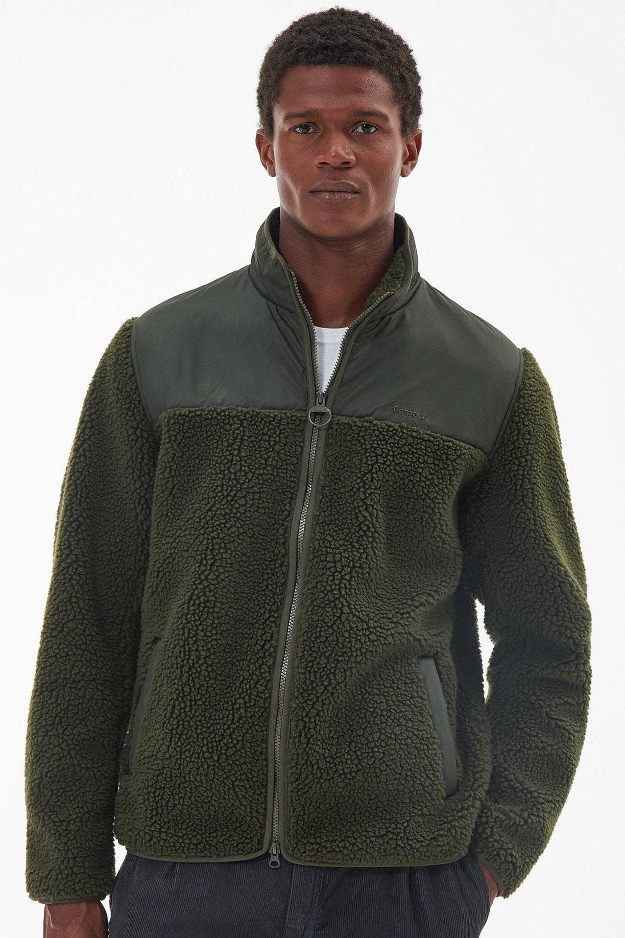 Hobson Fleece Jacket - Olive - Image 2