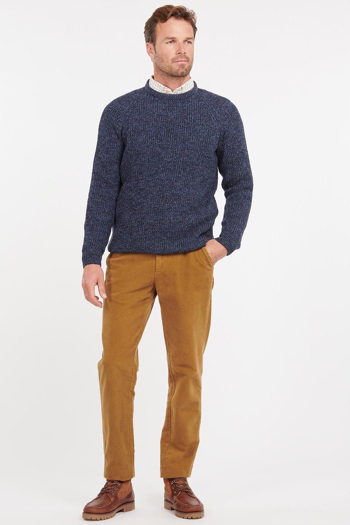 Horseford Crew Neck Jumper - Navy - Image 6