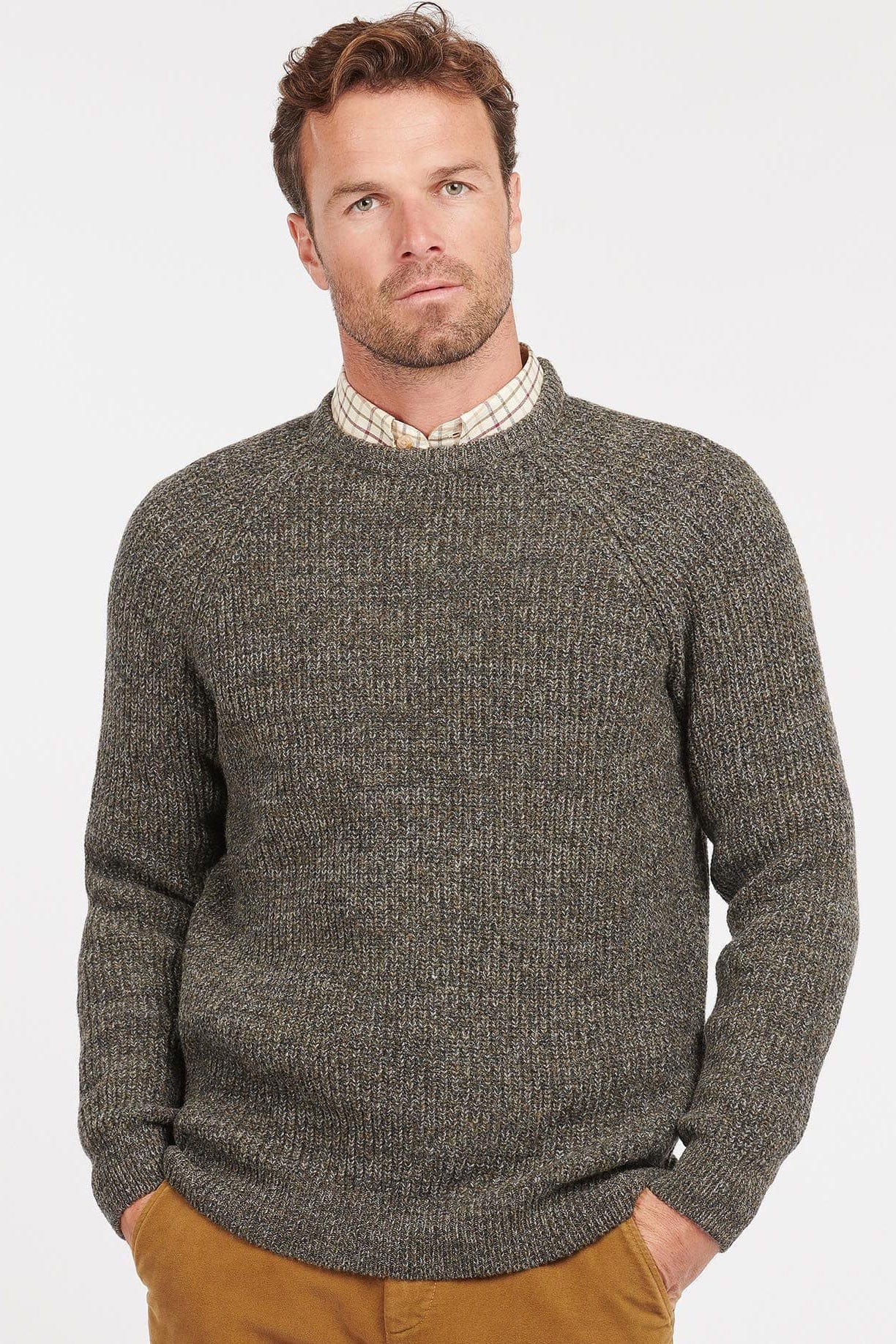 Horseford Crew Neck Jumper - Olive - Image 2