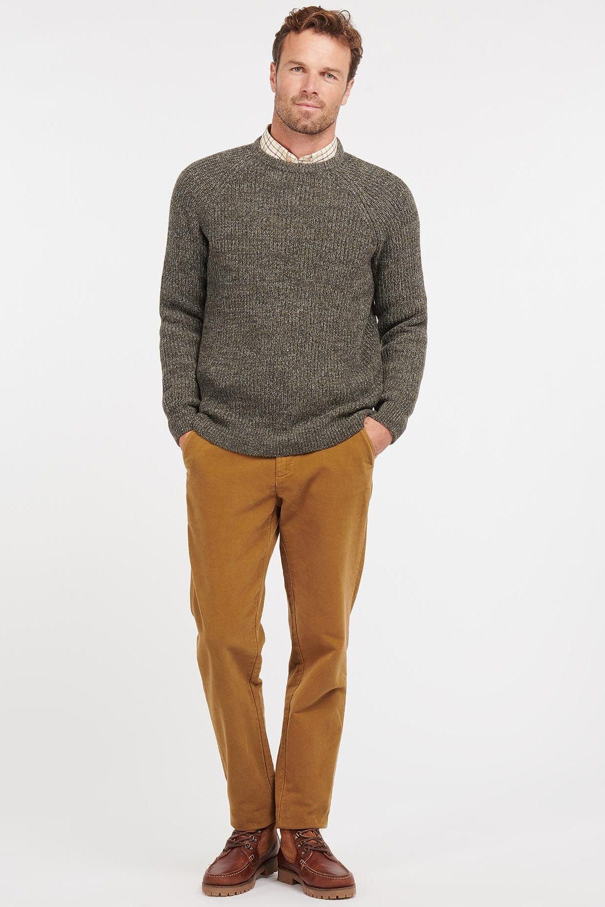Horseford Crew Neck Jumper - Olive - Image 5