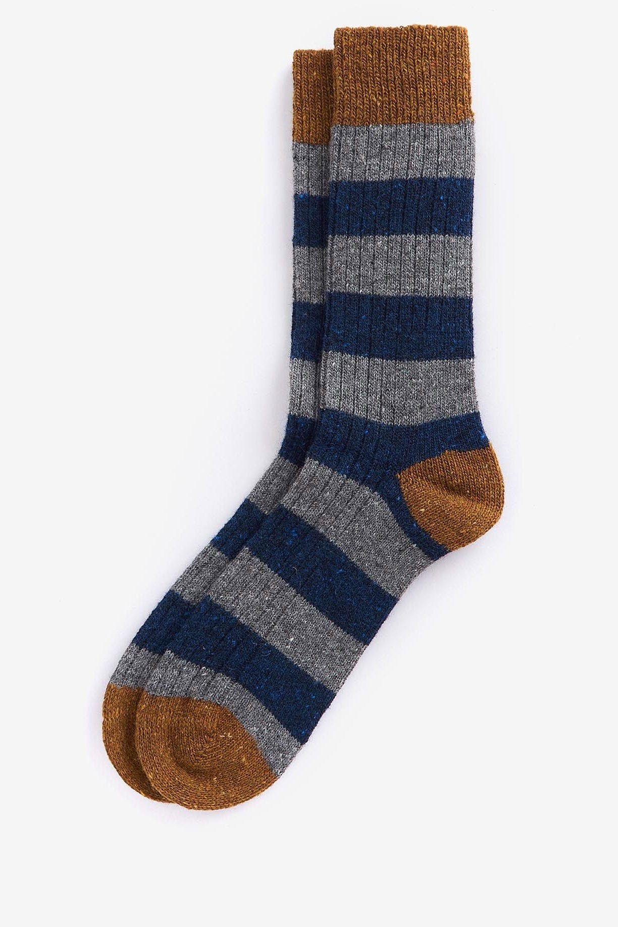 Houghton Stripe Sock - Asphalt/Navy