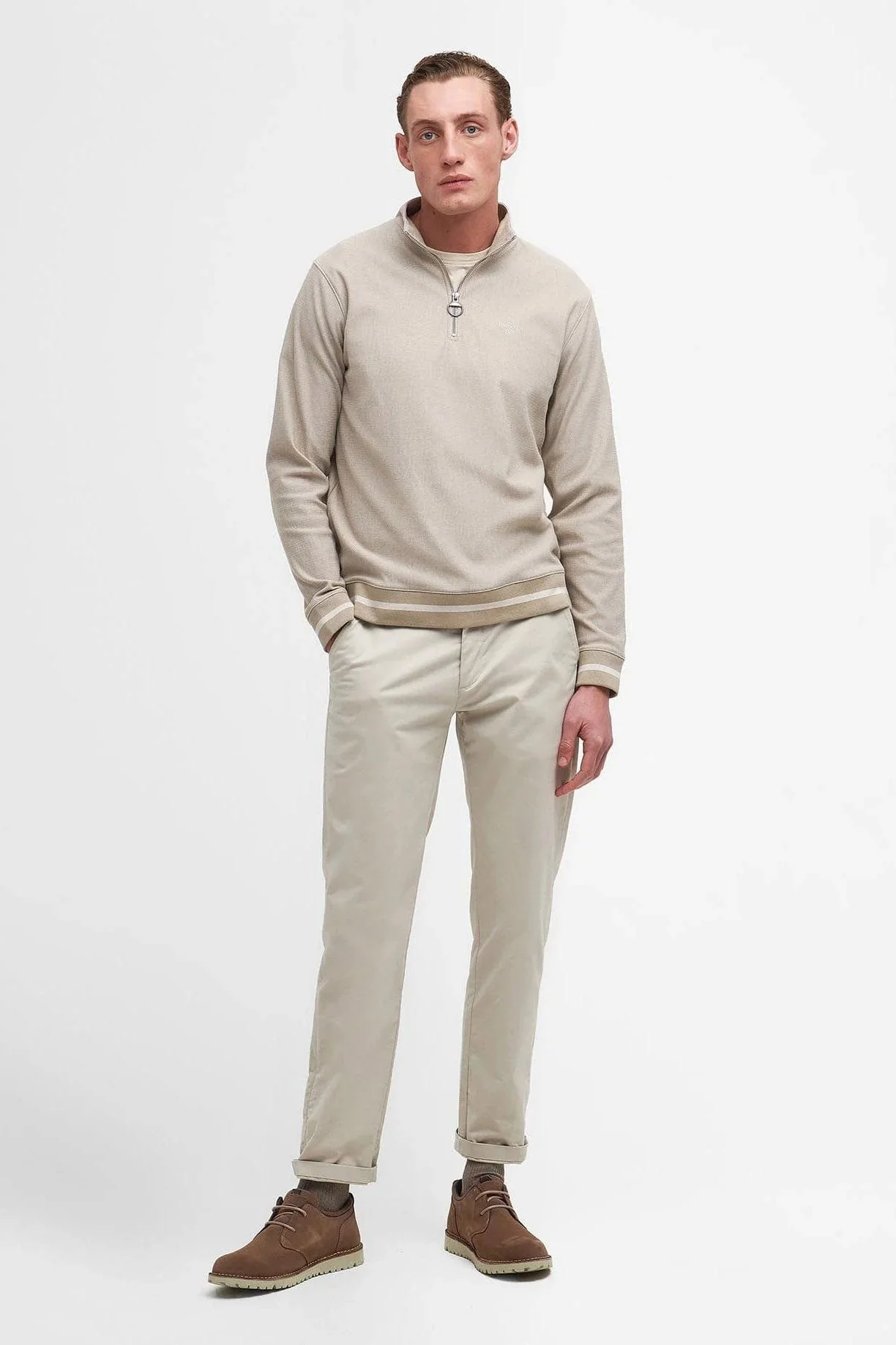 Houndwood Half-Zip Sweatshirt - Concrete - Image 3