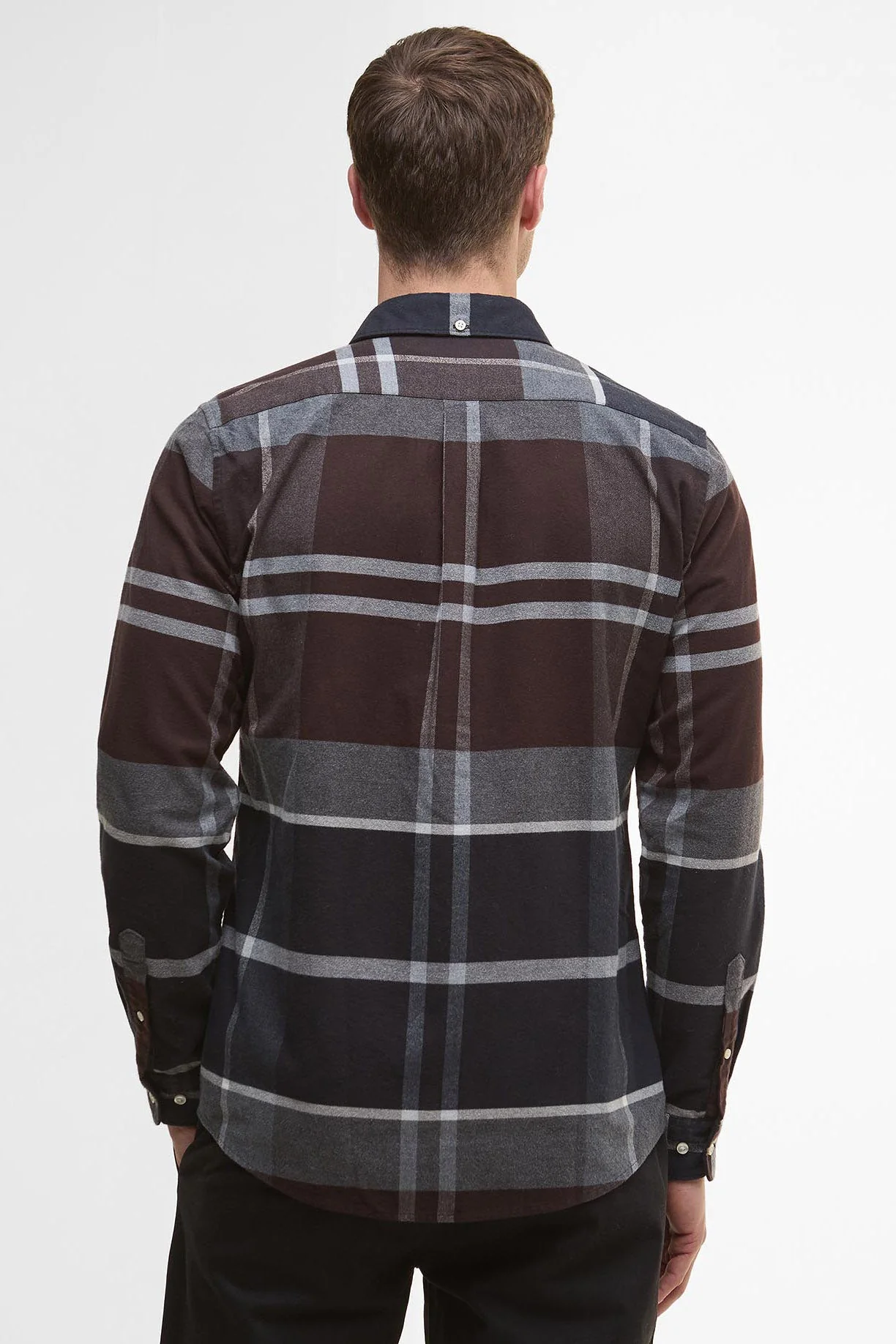 Iceloch Tailored Brushed Cotton Shirt - Midnight Oak Tartan - Image 3